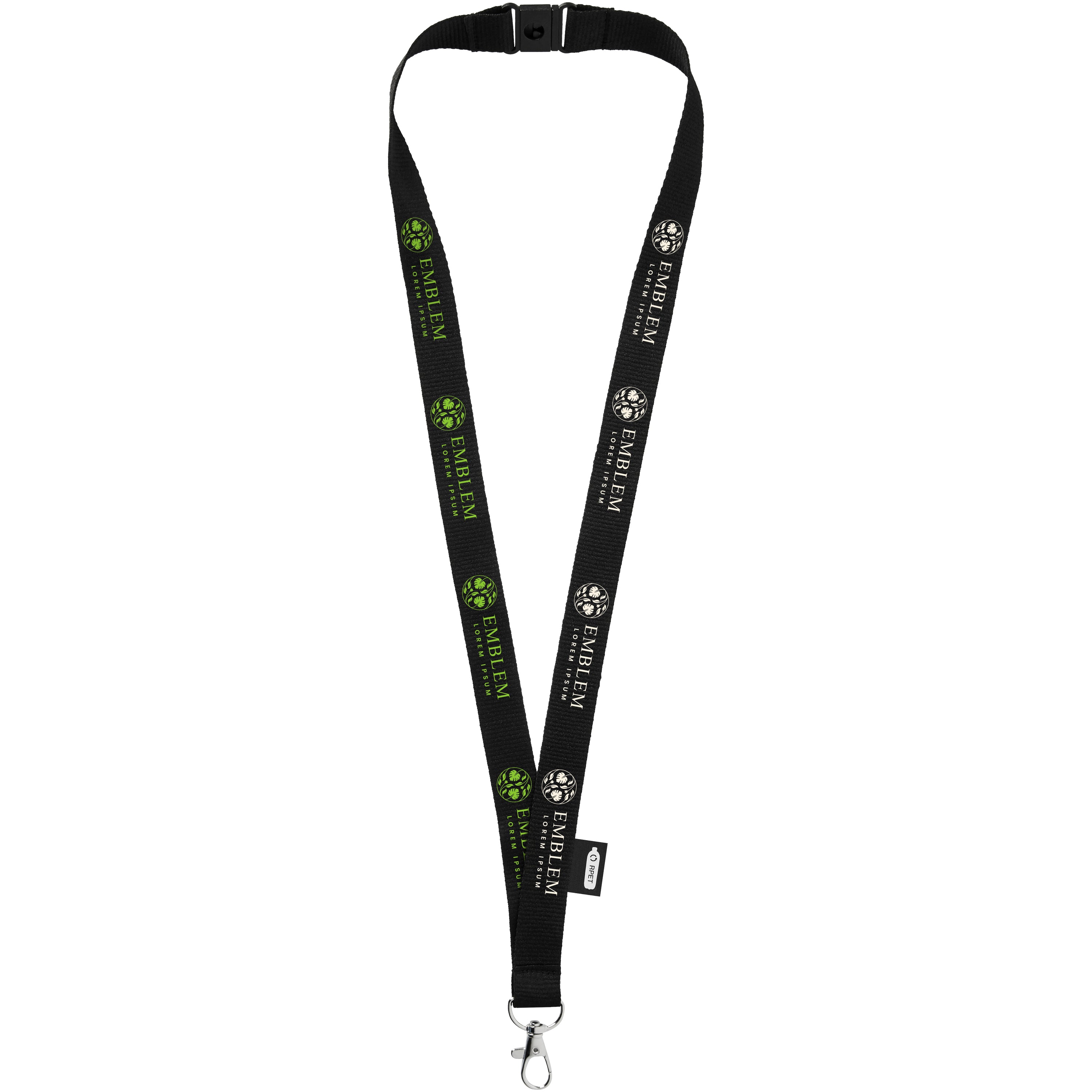 Recycled Plastic Lobster Clip Lanyard with Breakaway Closure