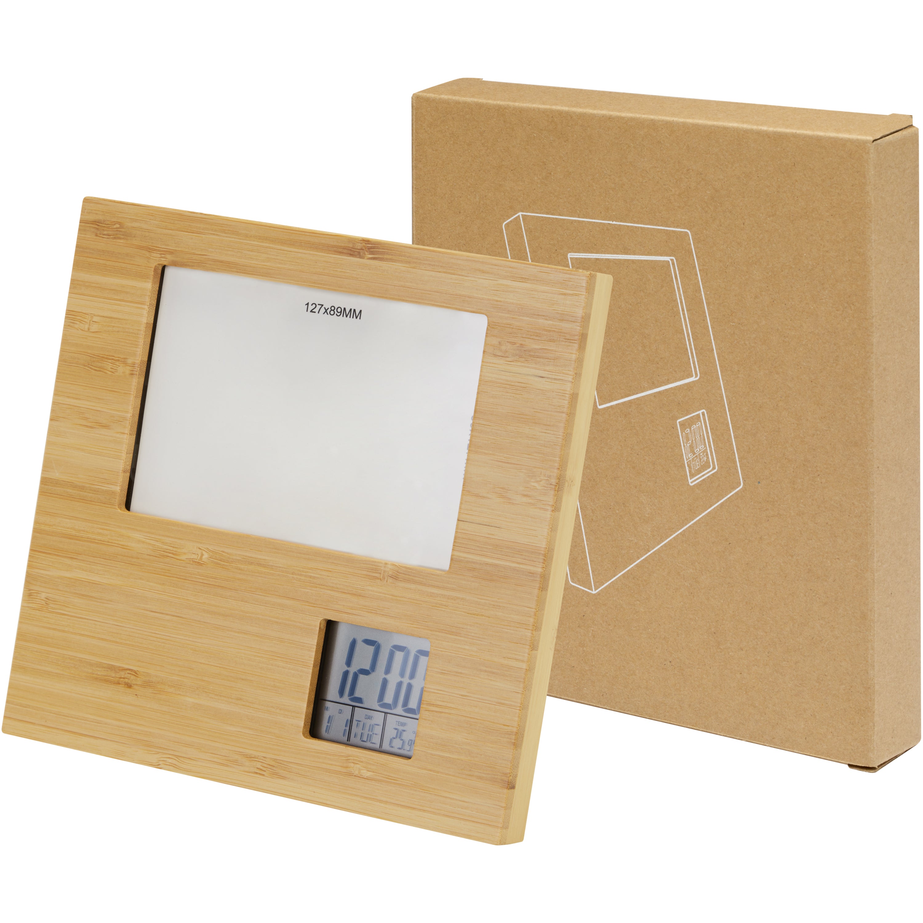 Bamboo Picture Frame with Thermometer