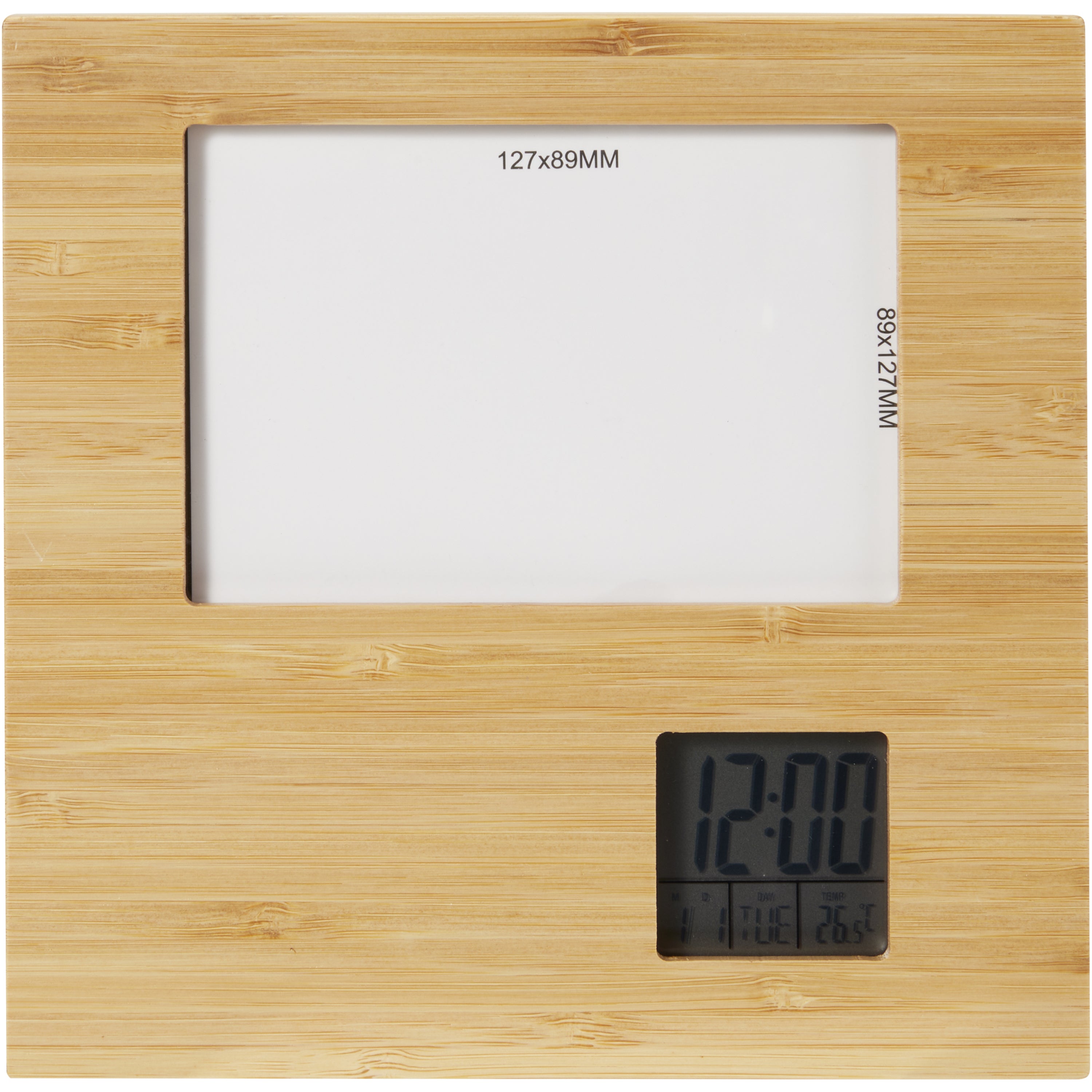 Bamboo Picture Frame with Thermometer