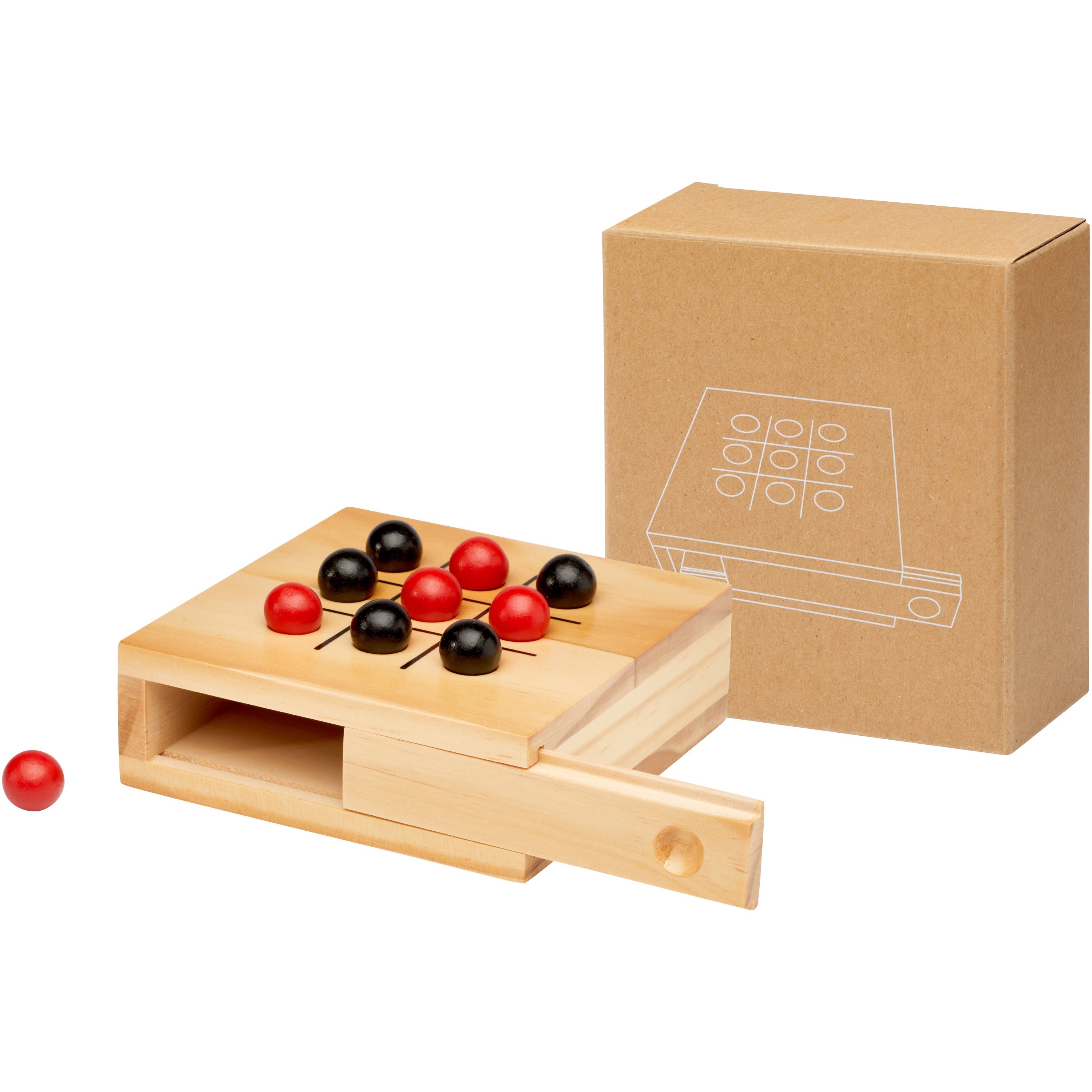 Wooden Noughts and Crosses Game