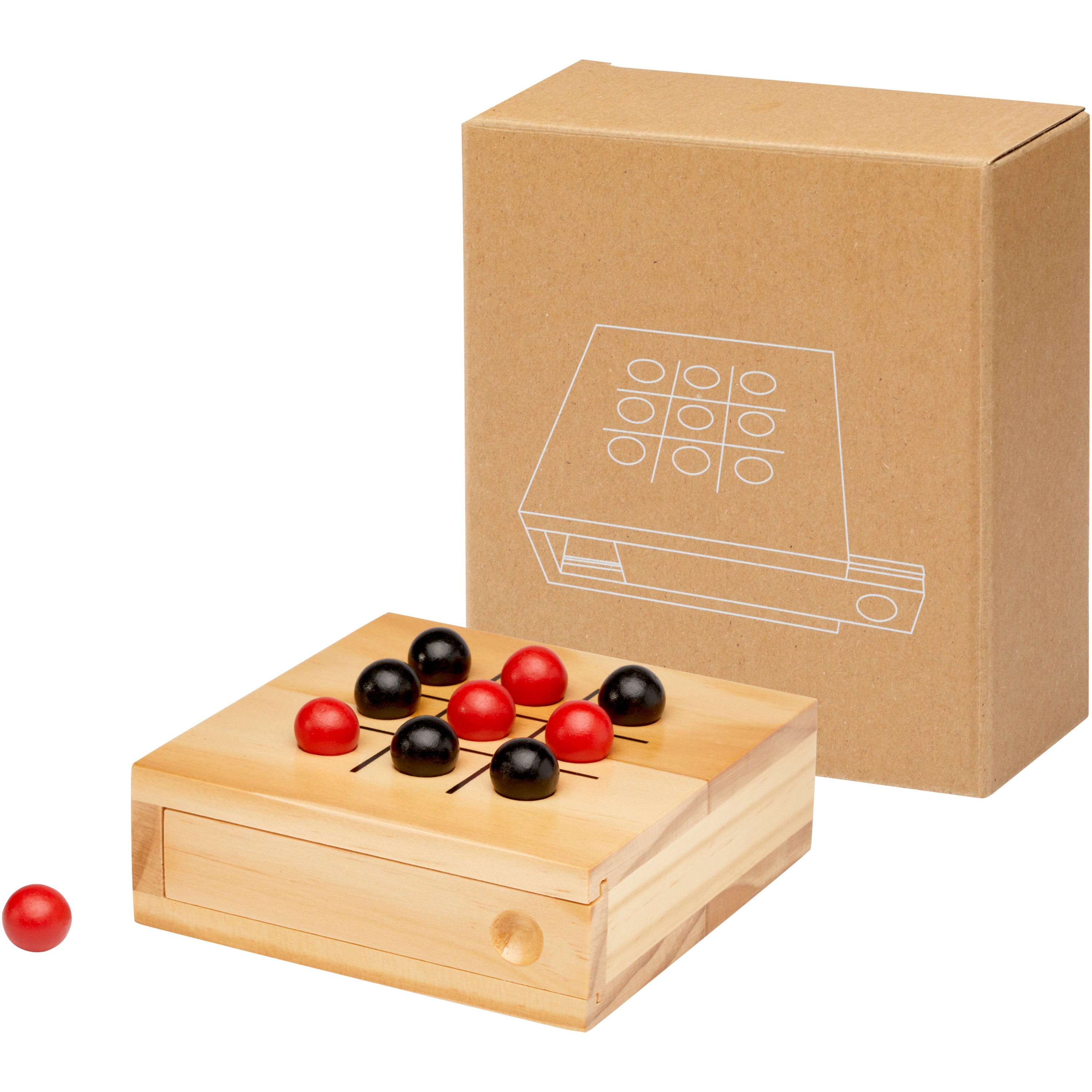 Wooden Noughts and Crosses Game