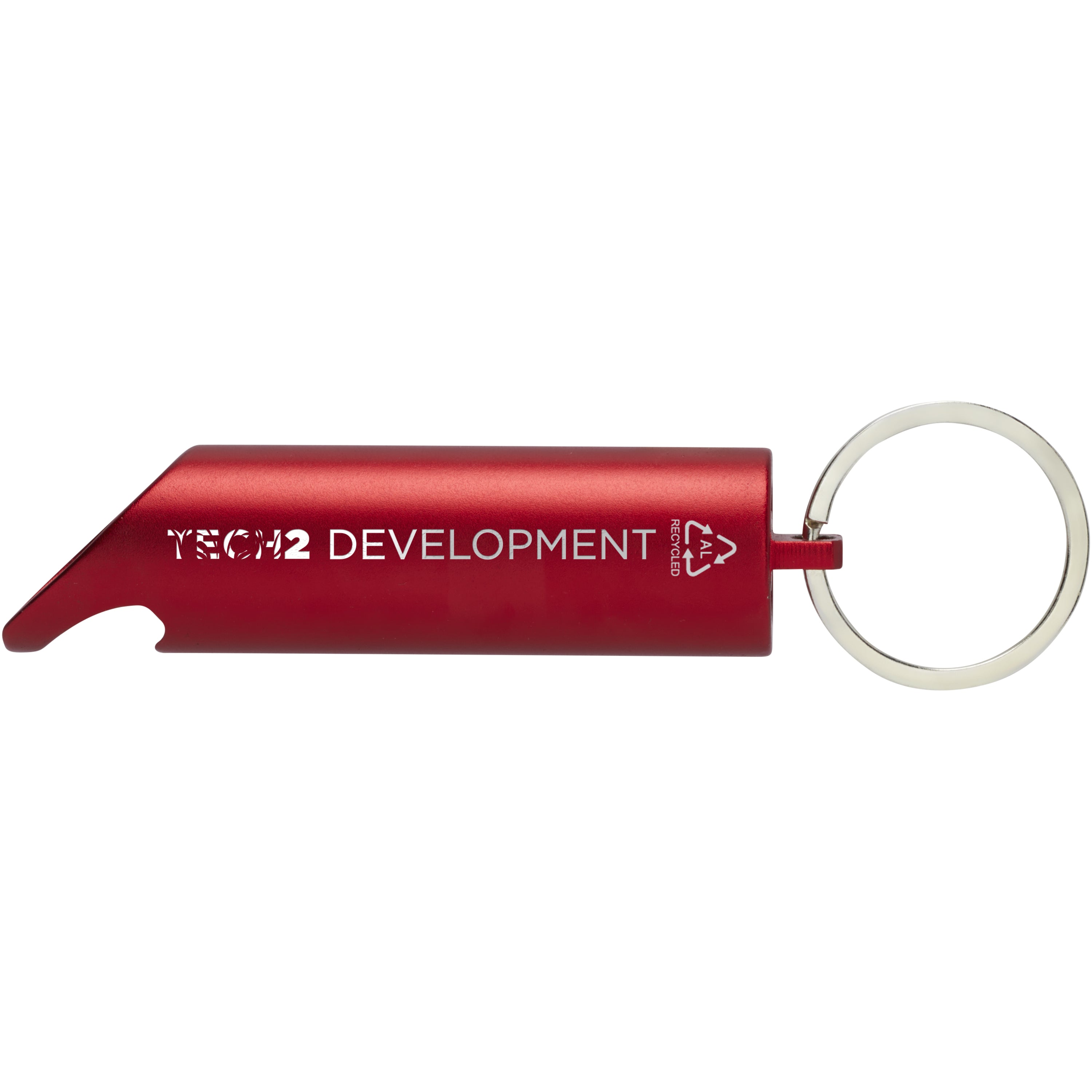 Recycled Aluminium LED Light and Bottle Opener Keyring