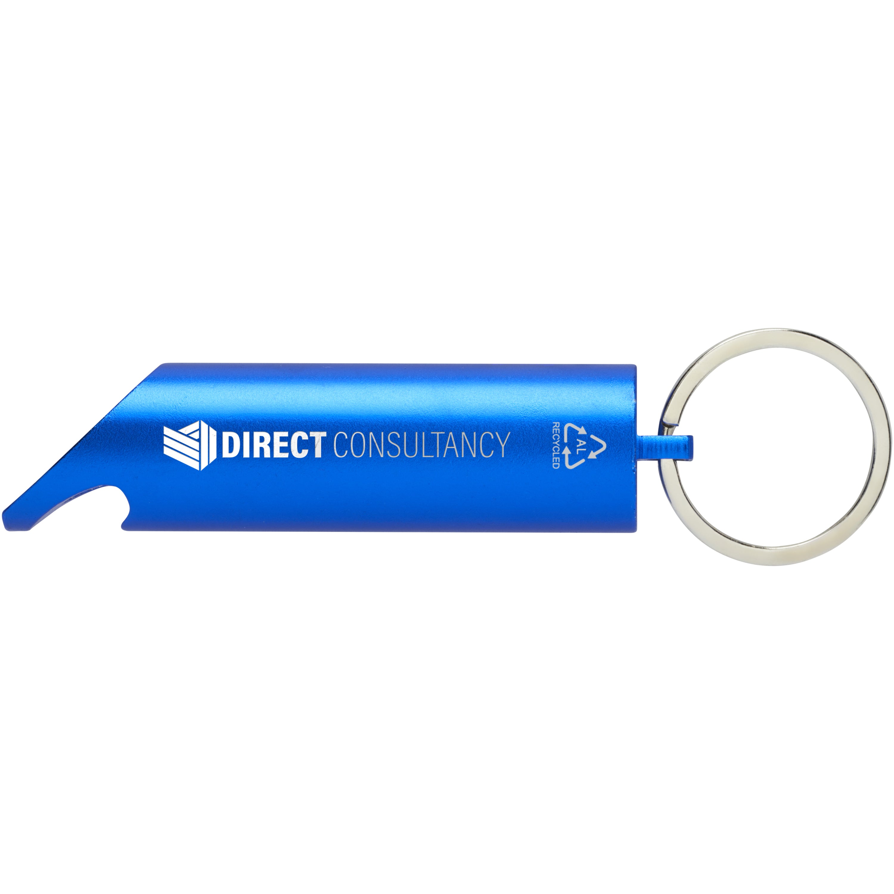 Recycled Aluminium LED Light and Bottle Opener Keyring