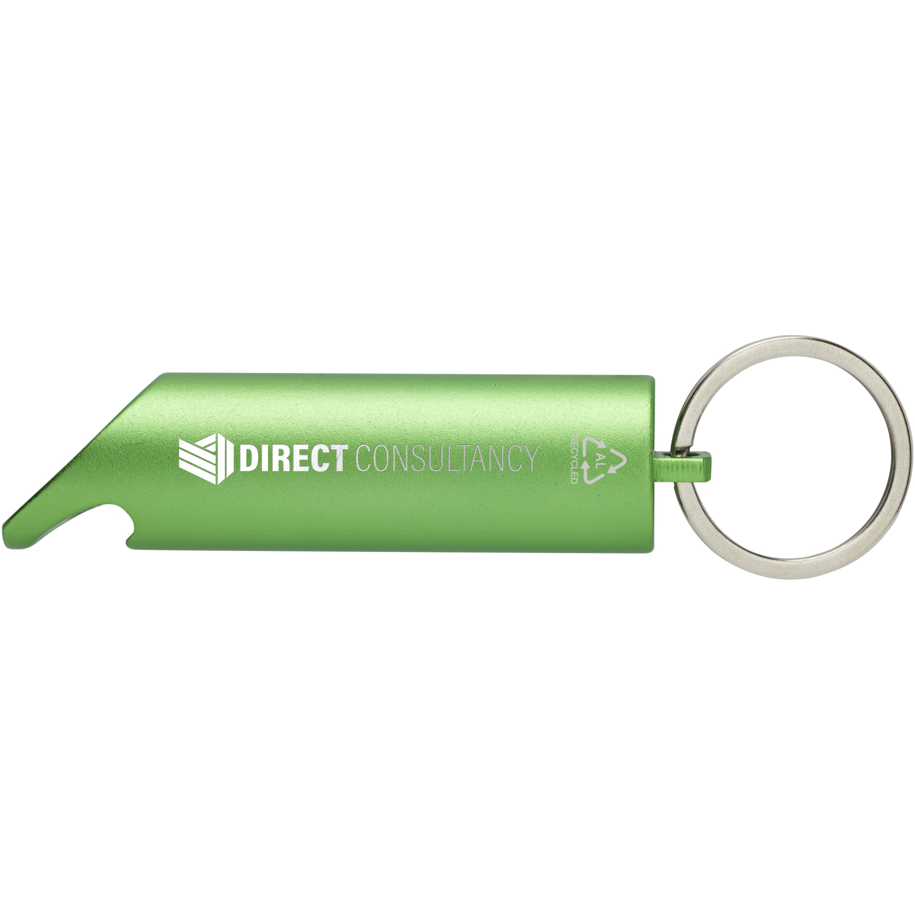 Recycled Aluminium LED Light and Bottle Opener Keyring