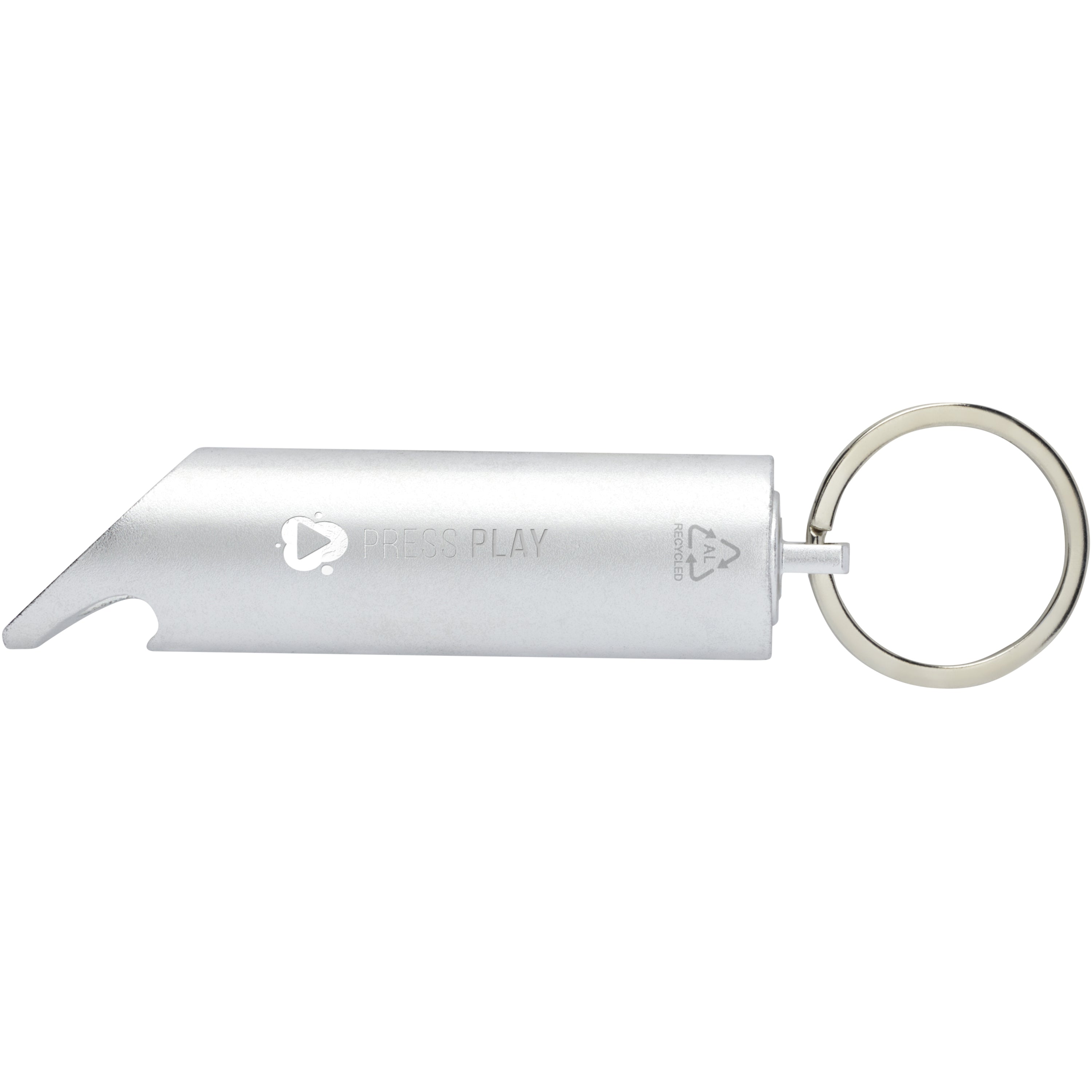 Recycled Aluminium LED Light and Bottle Opener Keyring