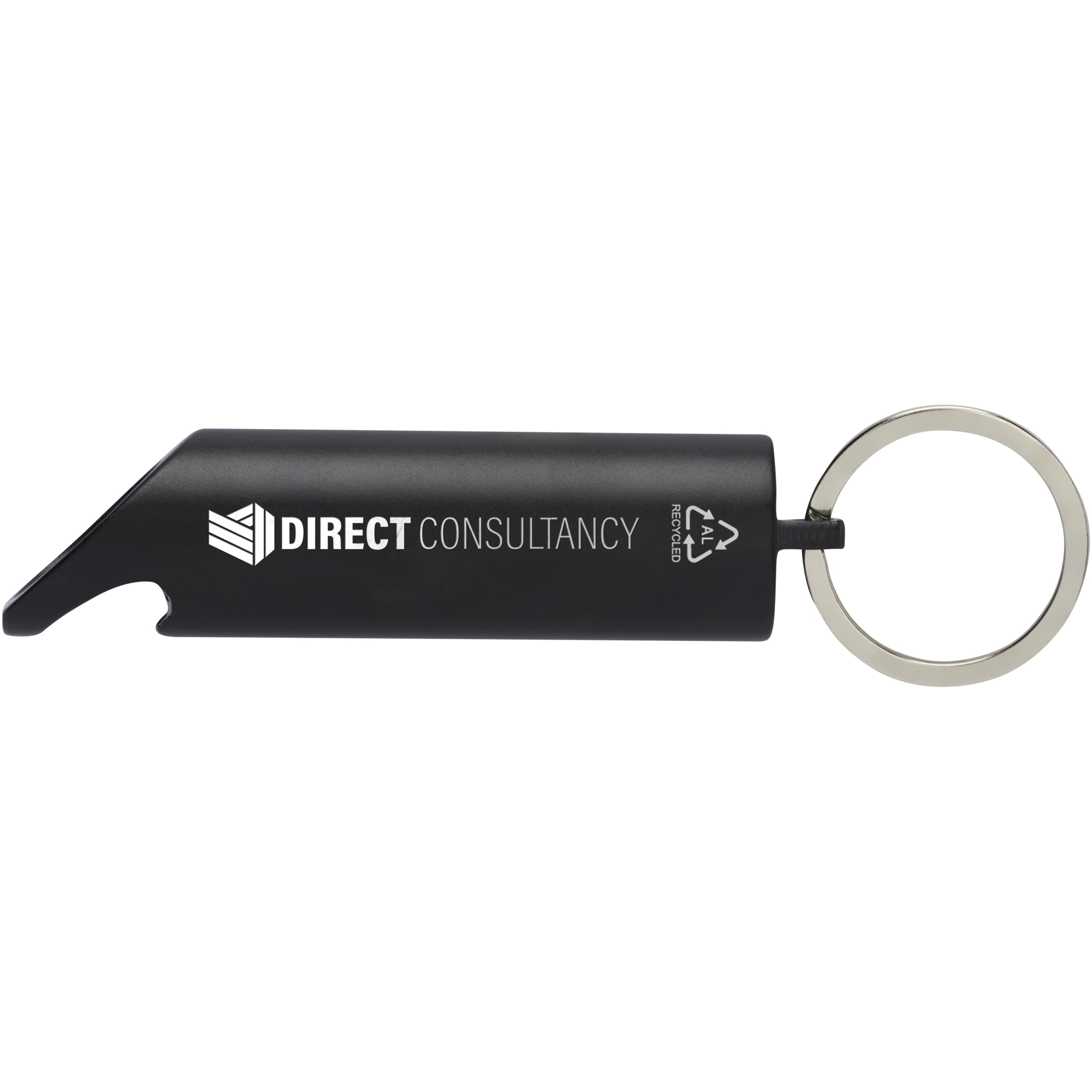 Recycled Aluminium LED Light and Bottle Opener Keyring