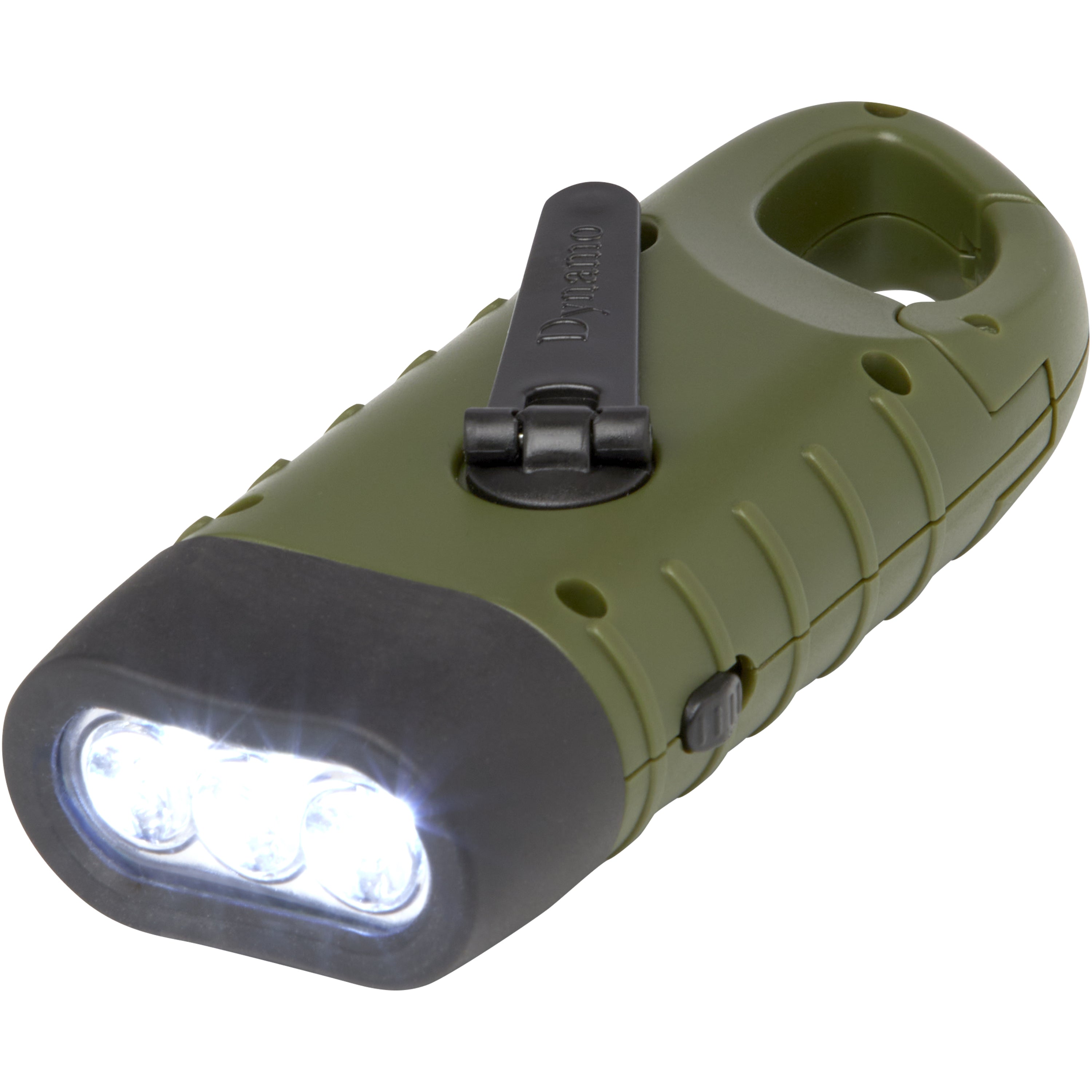 Recycled Plastic Solar Dynamo Torch and Carabiner