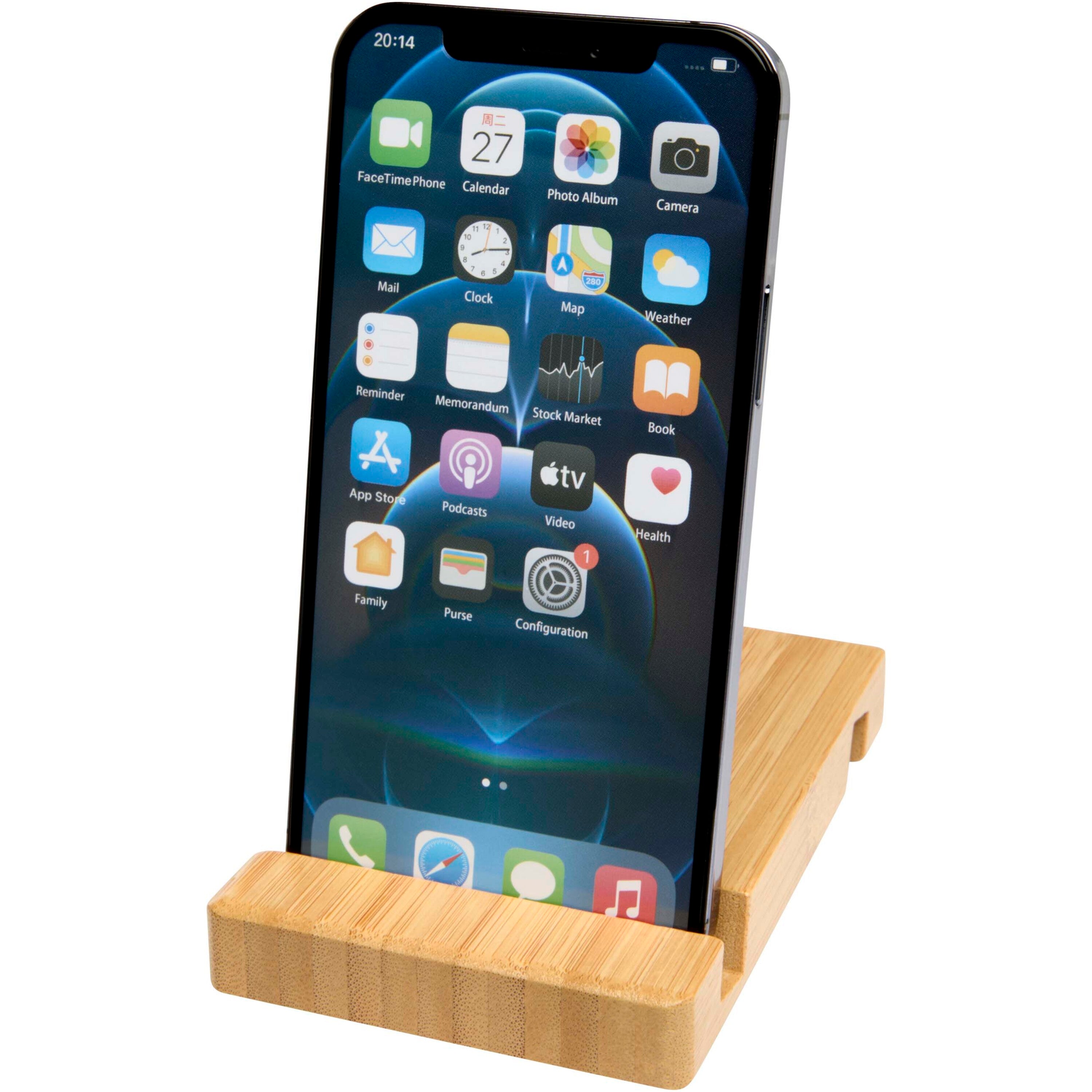 2-Angled Bamboo Tablet and Phone Stand