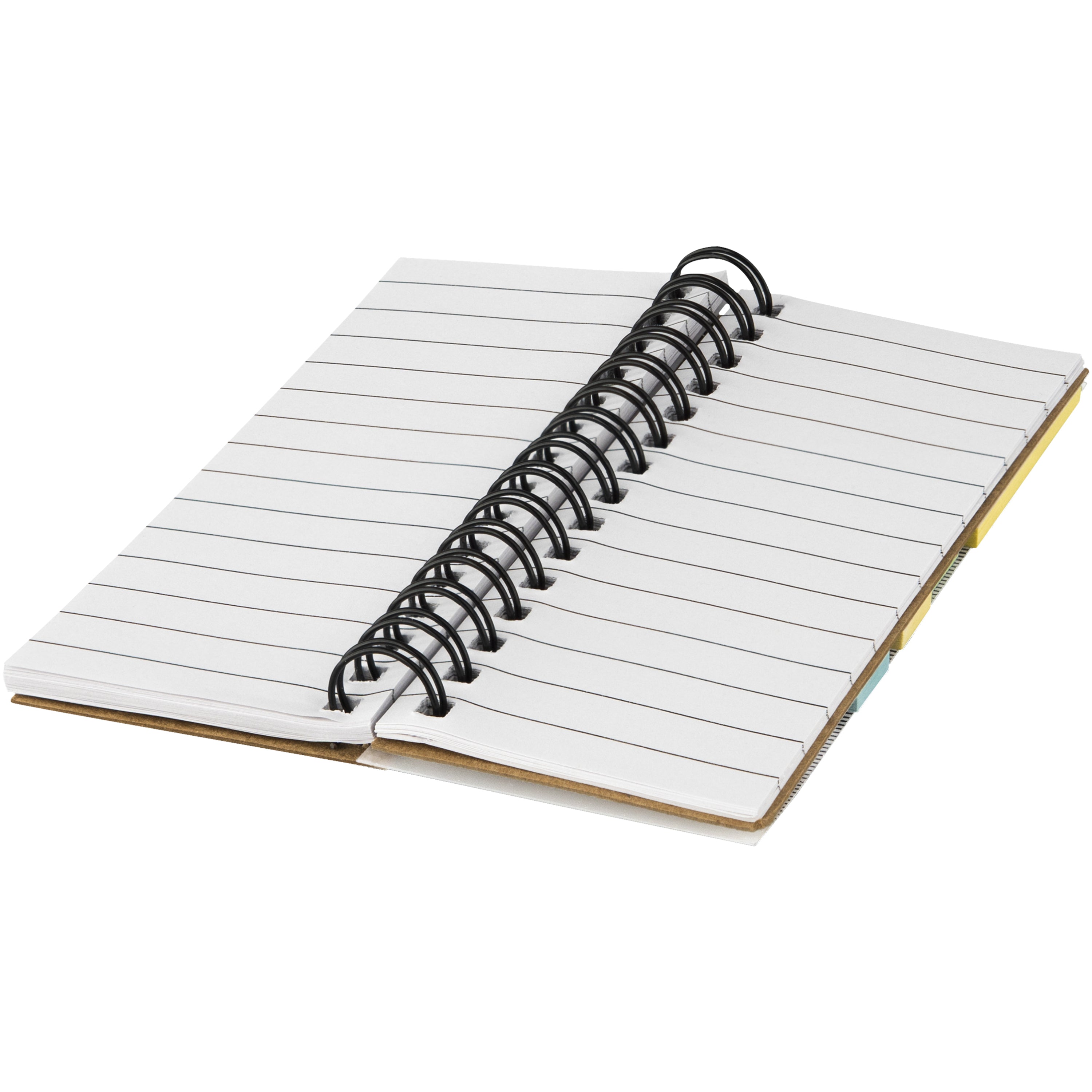 Spiral Notebook with Coloured Sticky Notes