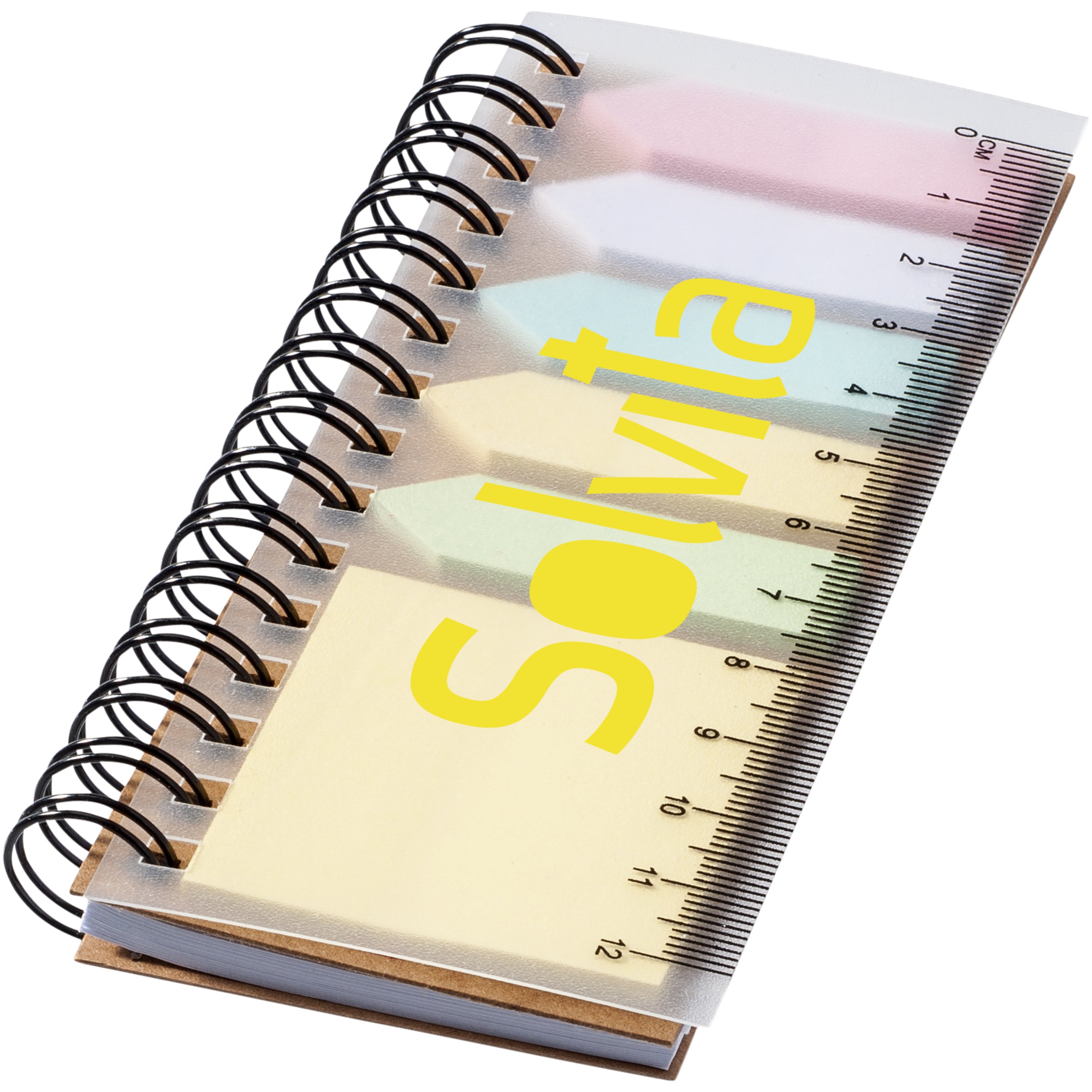 Spiral Notebook with Coloured Sticky Notes