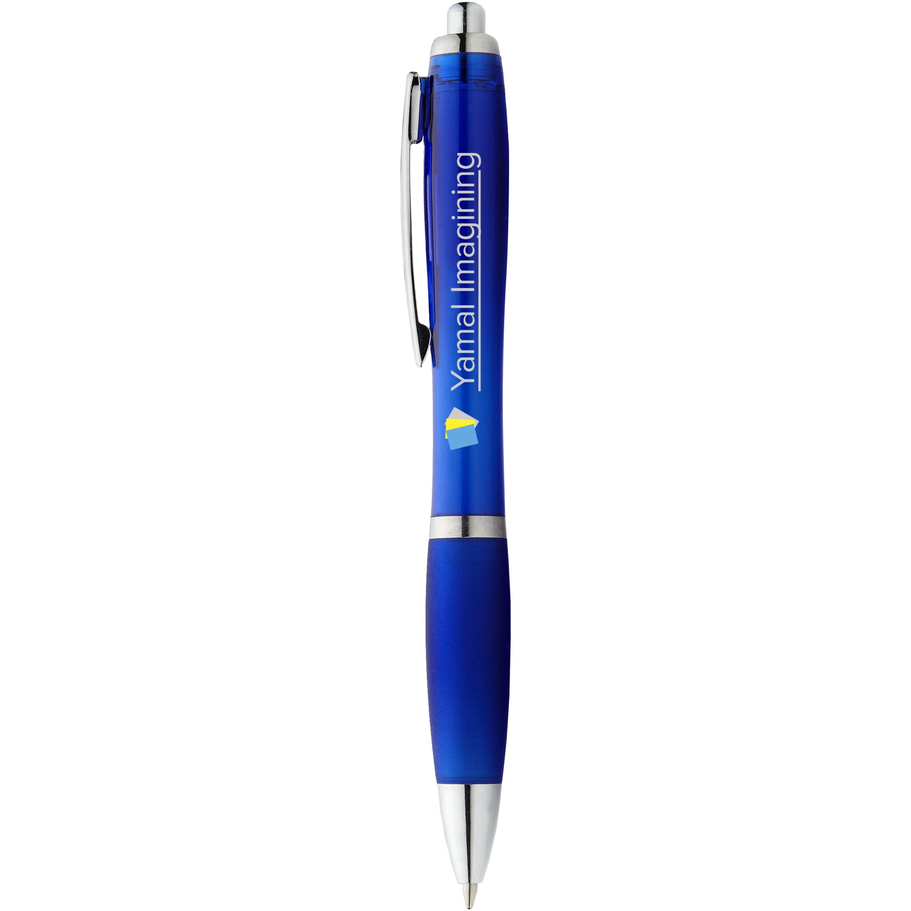 Coloured Barrel and Soft Touch Grip Ballpoint Pen