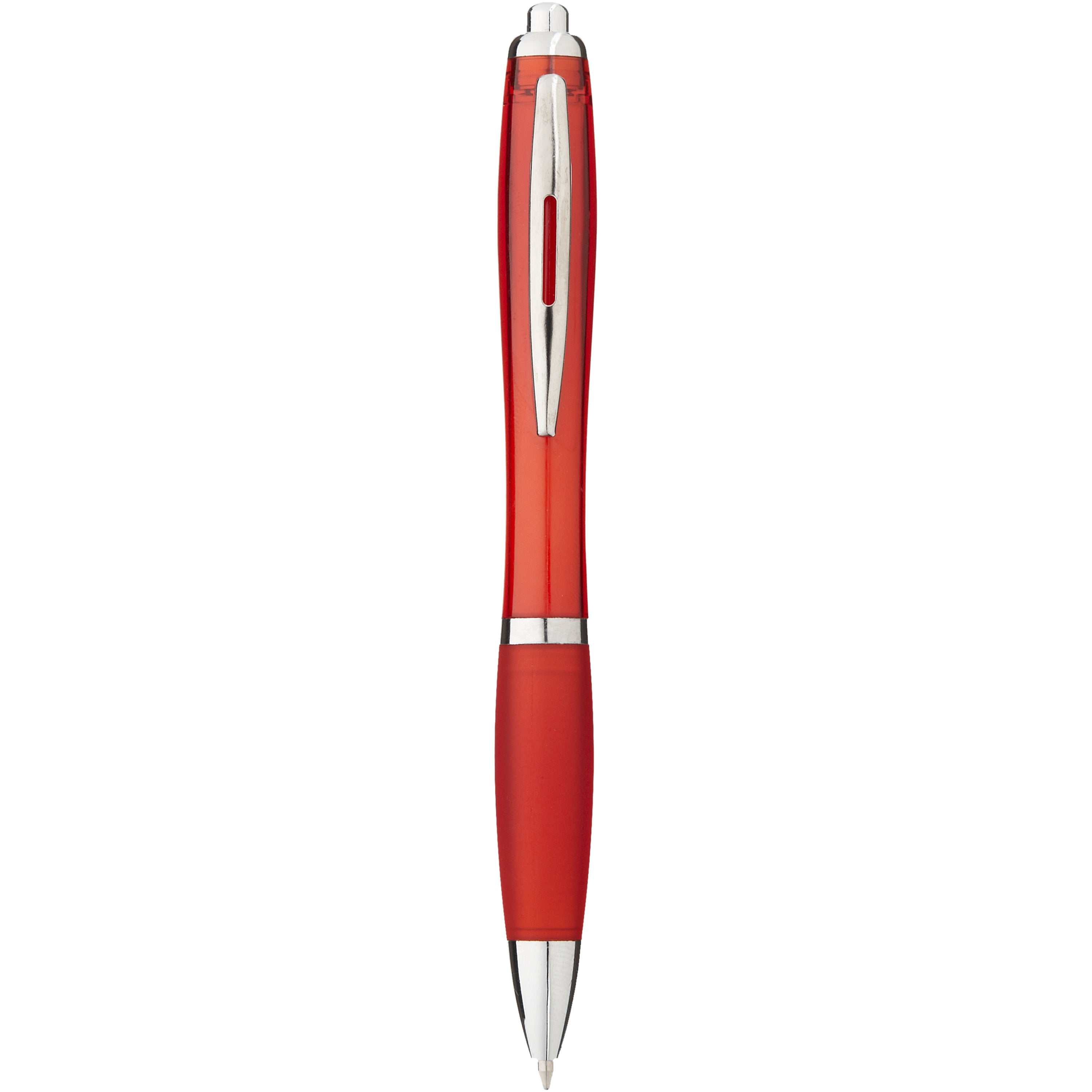 Coloured Barrel and Soft Touch Grip Ballpoint Pen