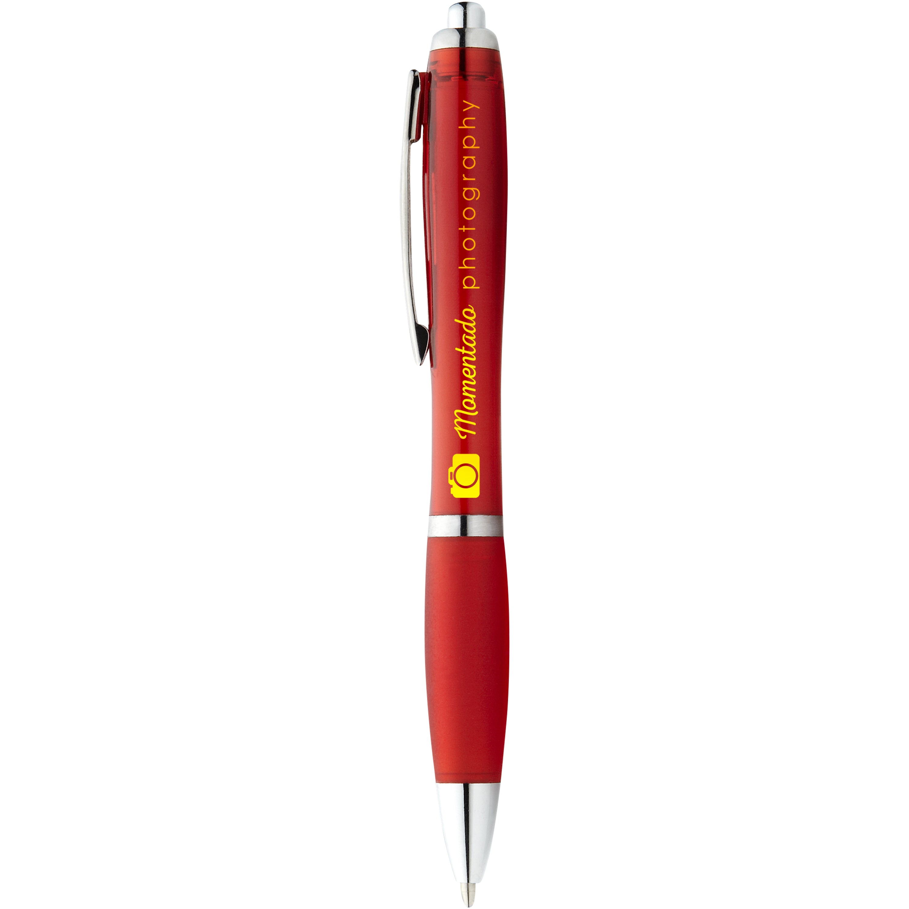 Coloured Barrel and Soft Touch Grip Ballpoint Pen