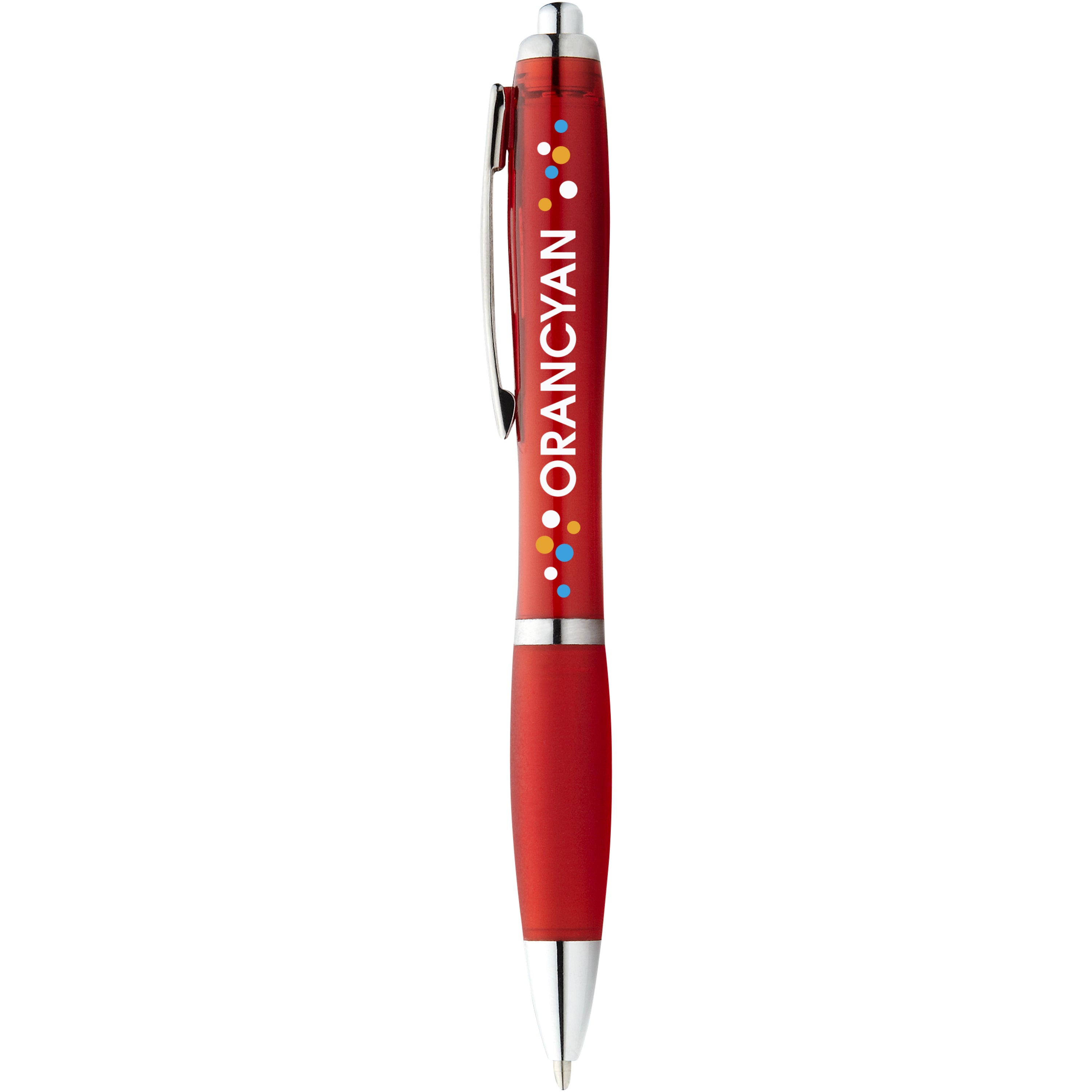 Coloured Barrel and Soft Touch Grip Ballpoint Pen
