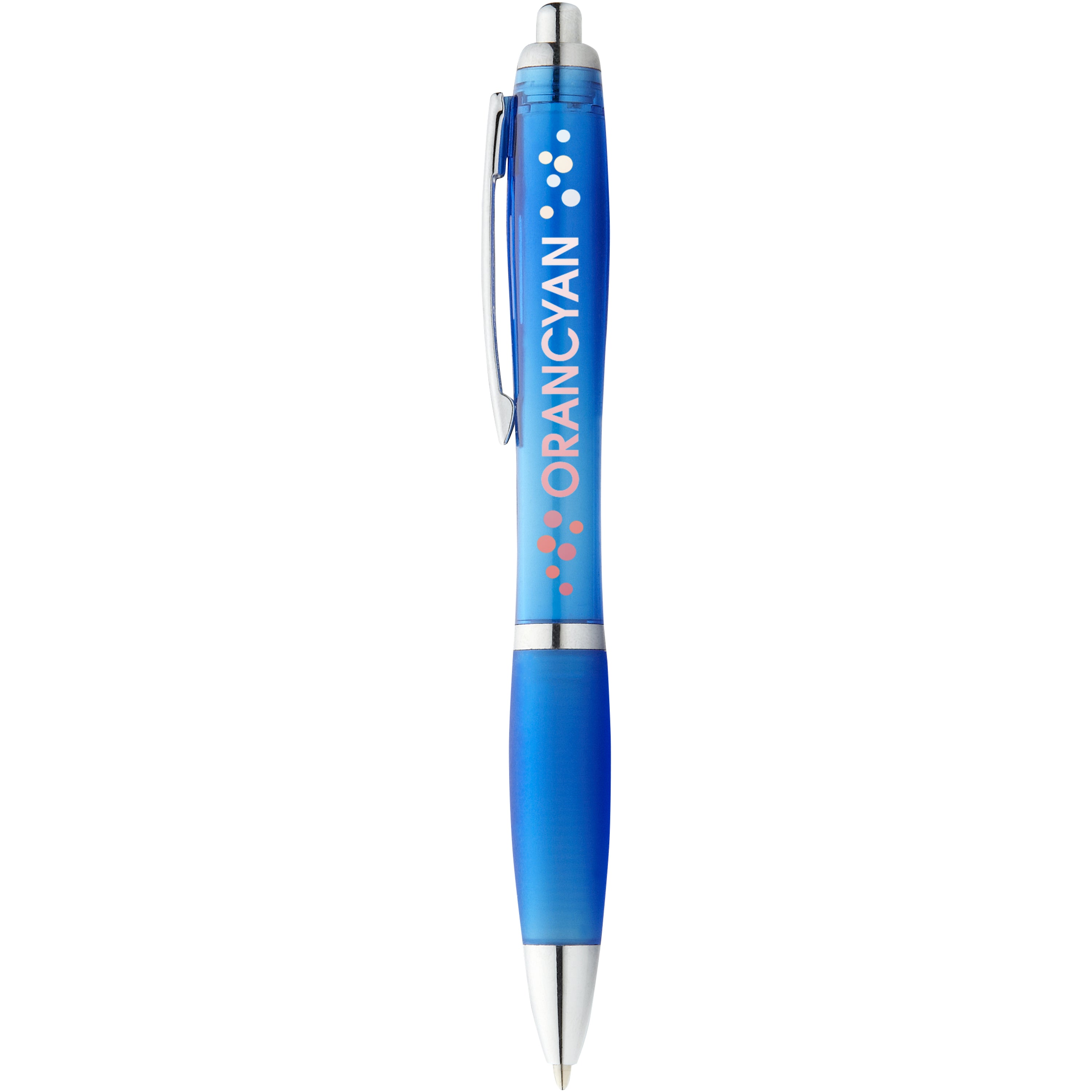 Coloured Barrel and Soft Touch Grip Ballpoint Pen