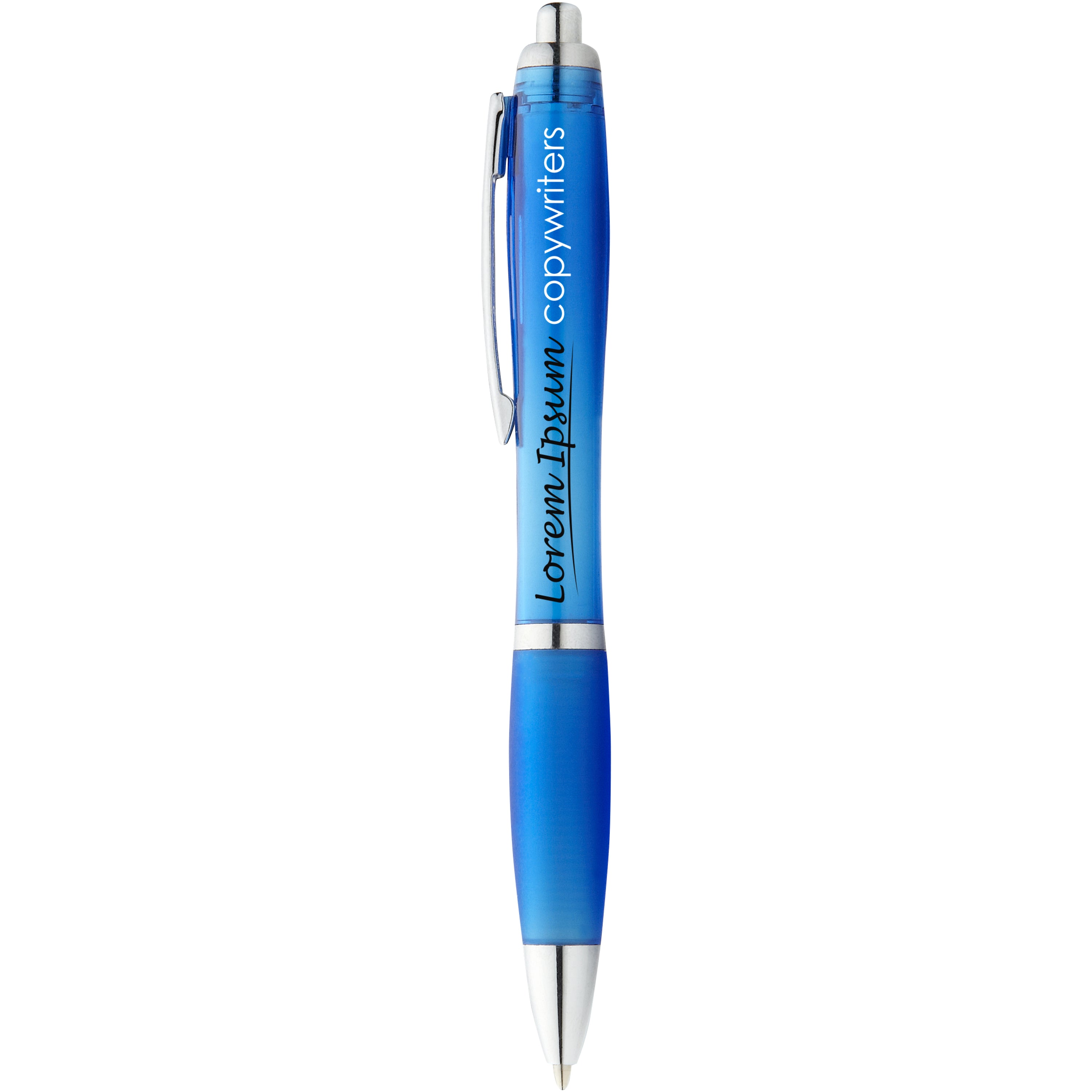 Coloured Barrel and Soft Touch Grip Ballpoint Pen