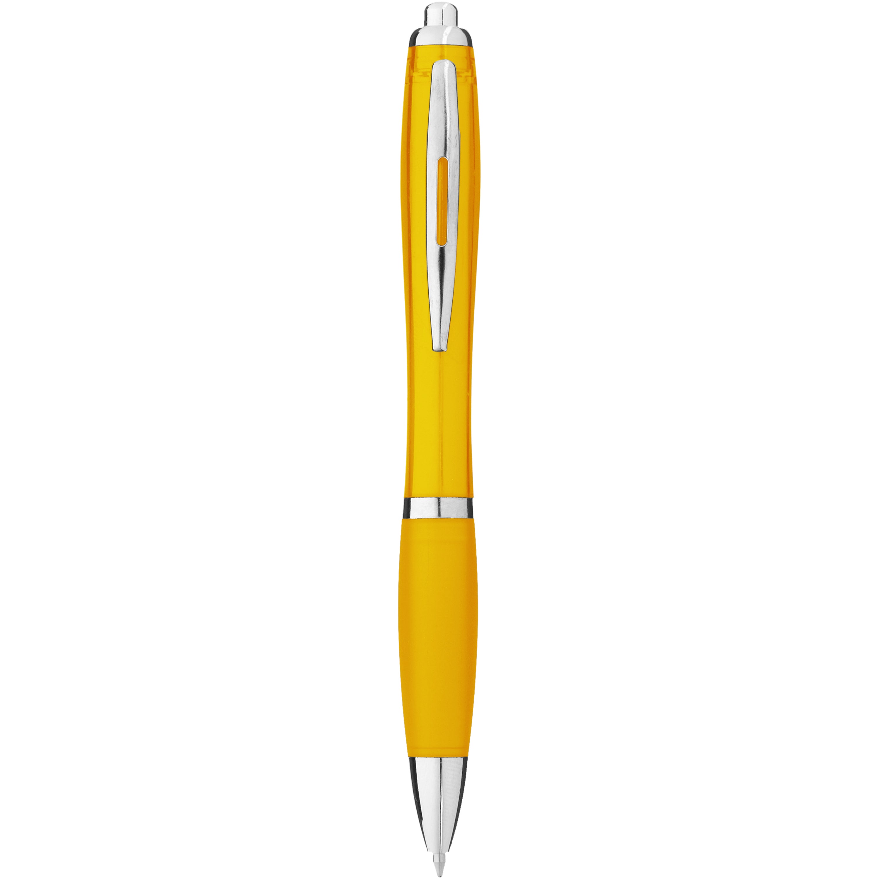 Coloured Barrel and Soft Touch Grip Ballpoint Pen