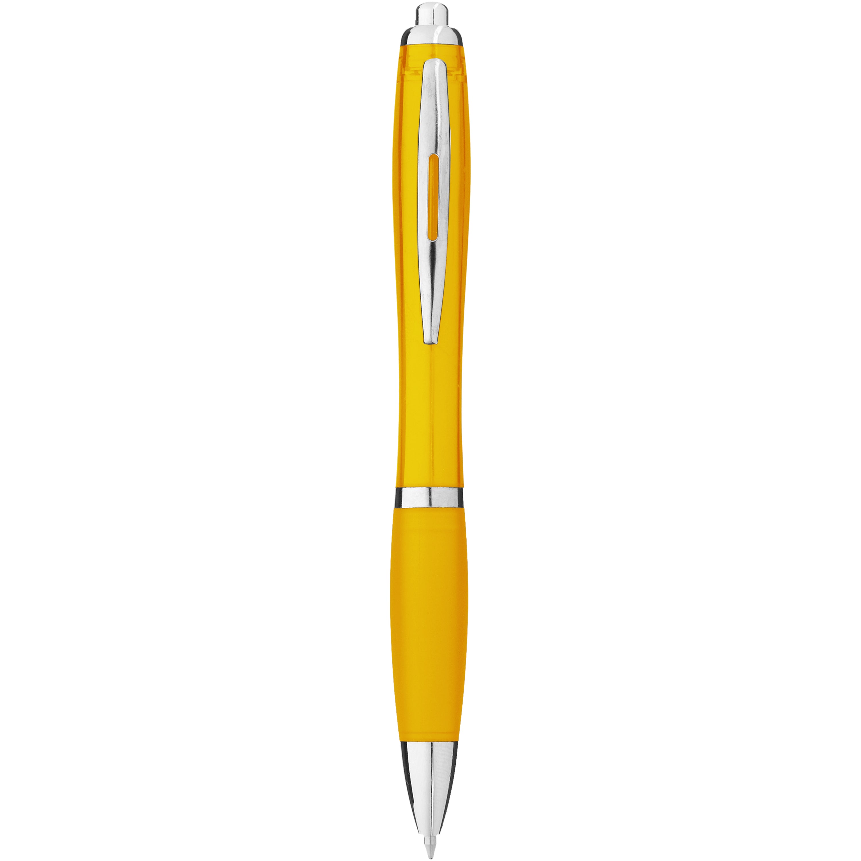 Coloured Barrel and Soft Touch Grip Ballpoint Pen
