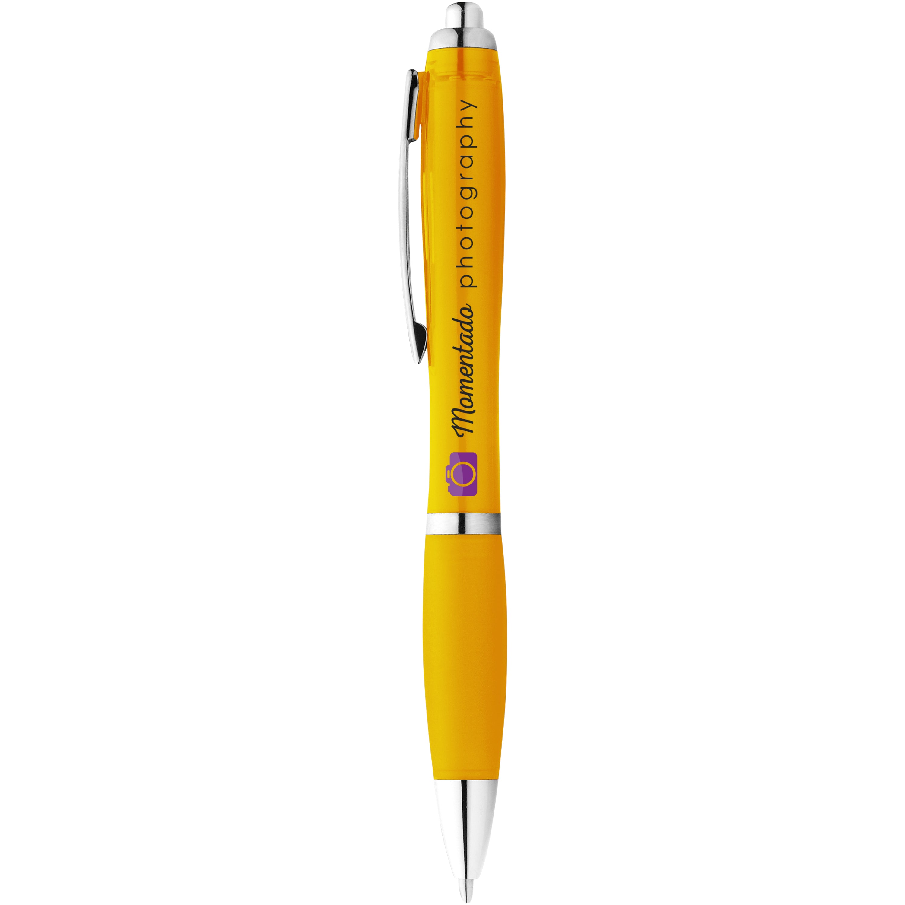 Coloured Barrel and Soft Touch Grip Ballpoint Pen