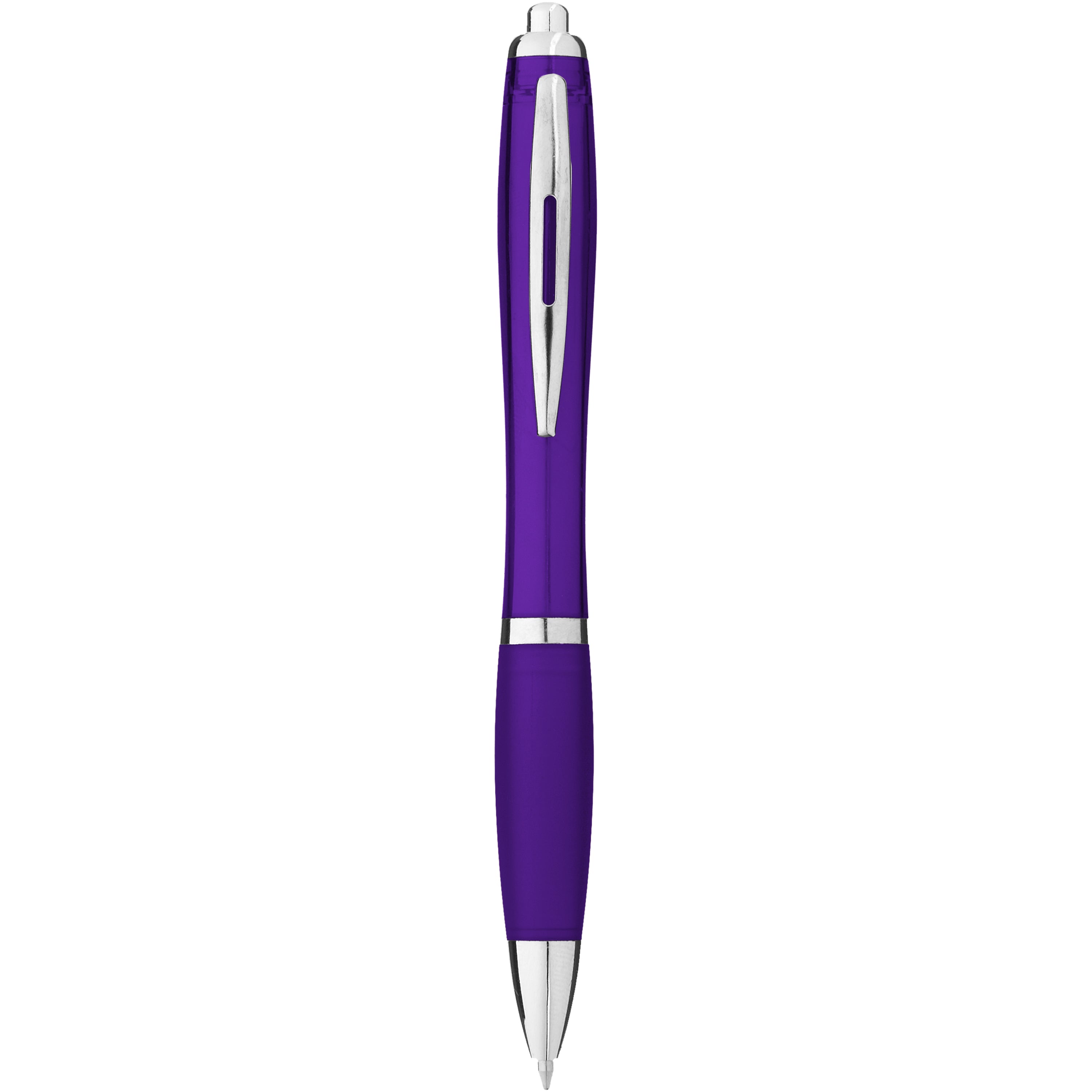 Coloured Barrel and Soft Touch Grip Ballpoint Pen