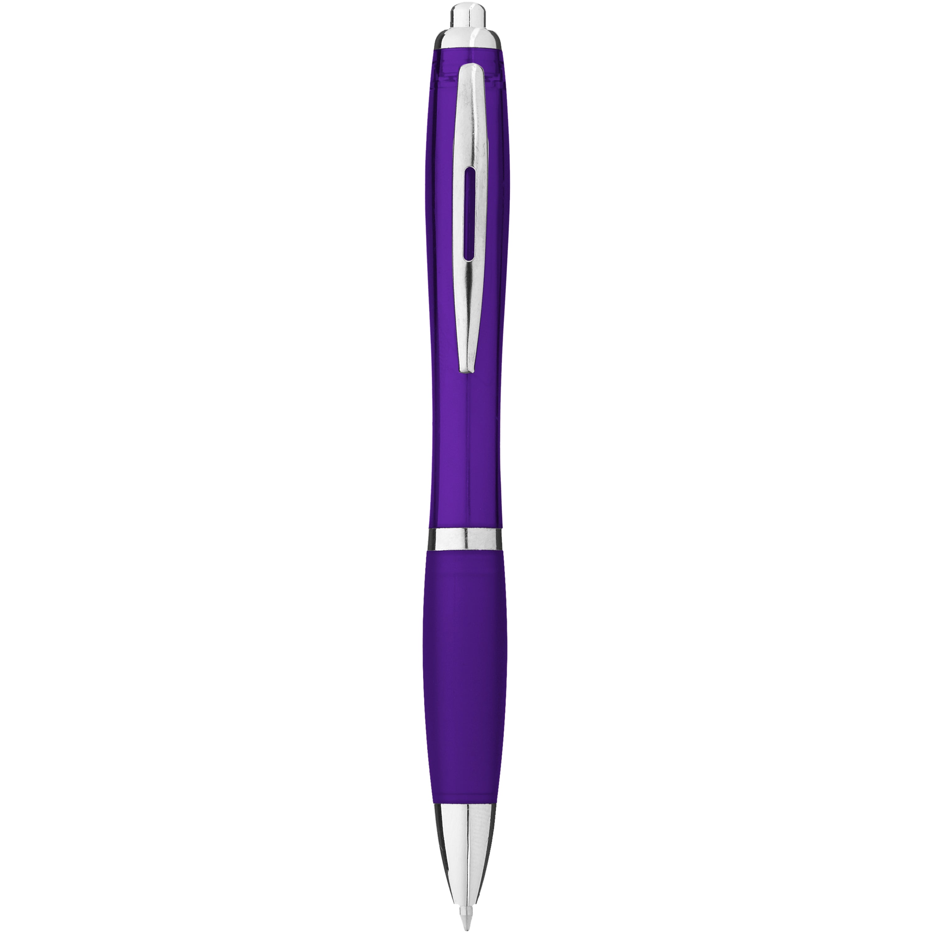 Coloured Barrel and Soft Touch Grip Ballpoint Pen