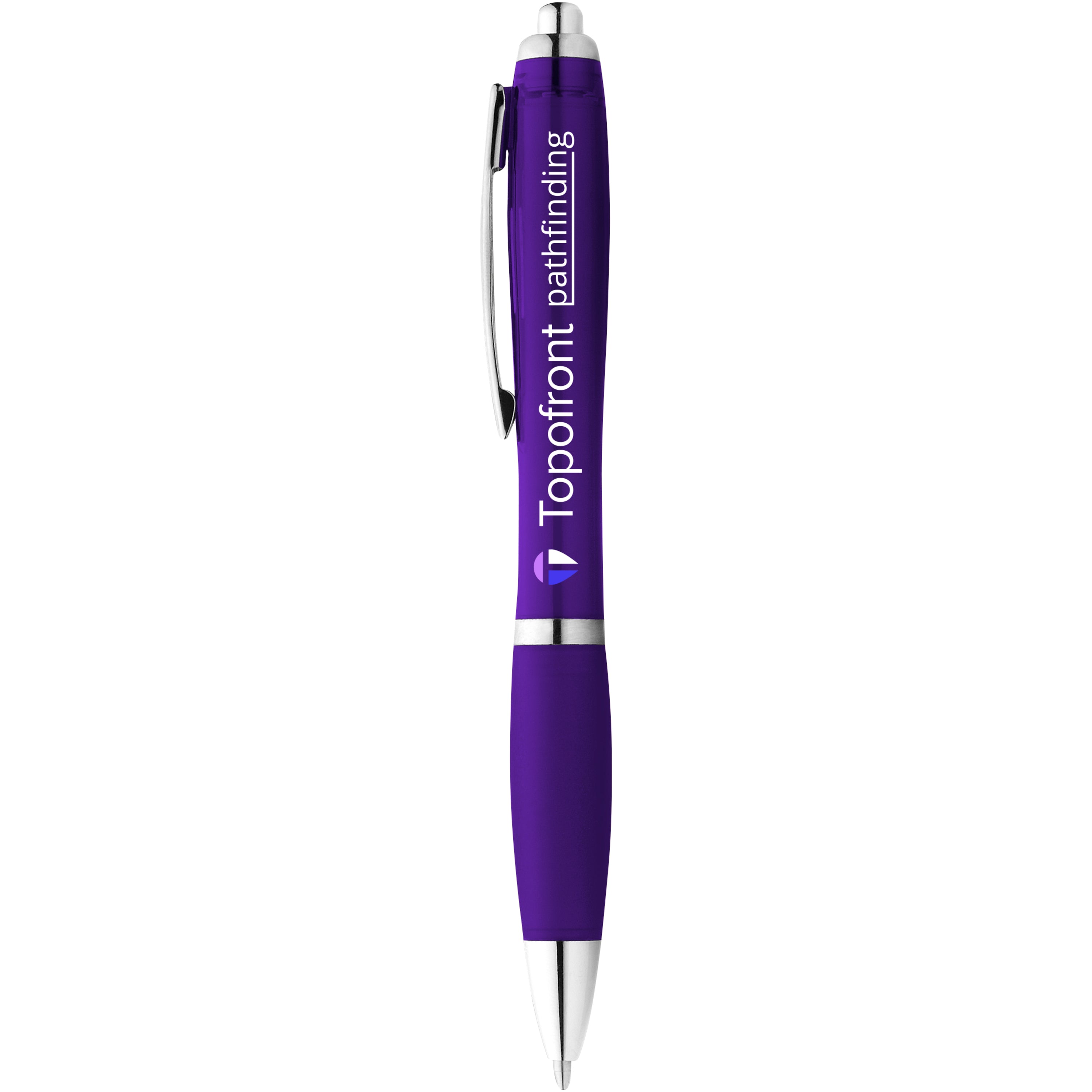 Coloured Barrel and Soft Touch Grip Ballpoint Pen