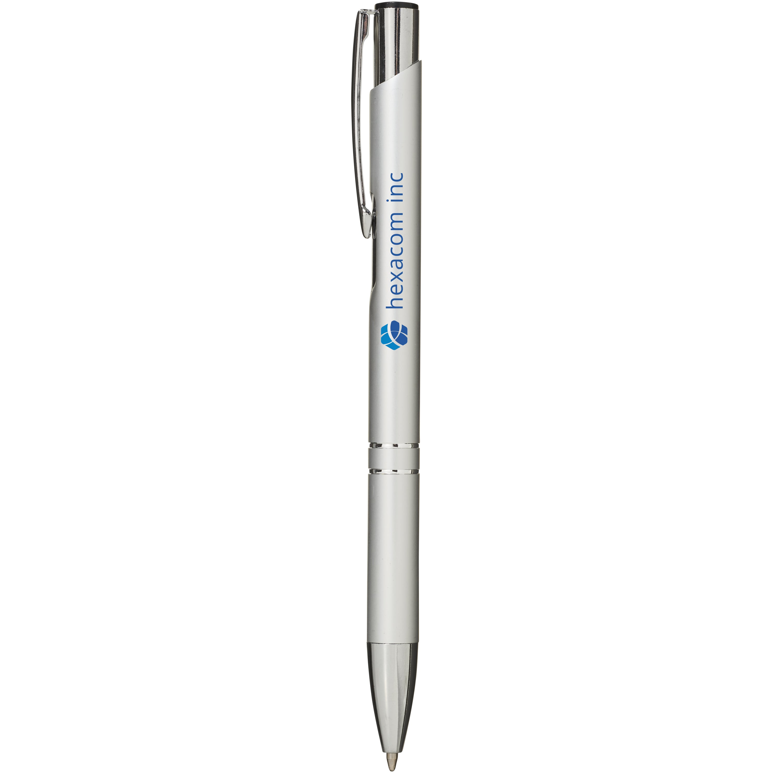 Moneta Click Action Ballpoint Pen in Aluminium