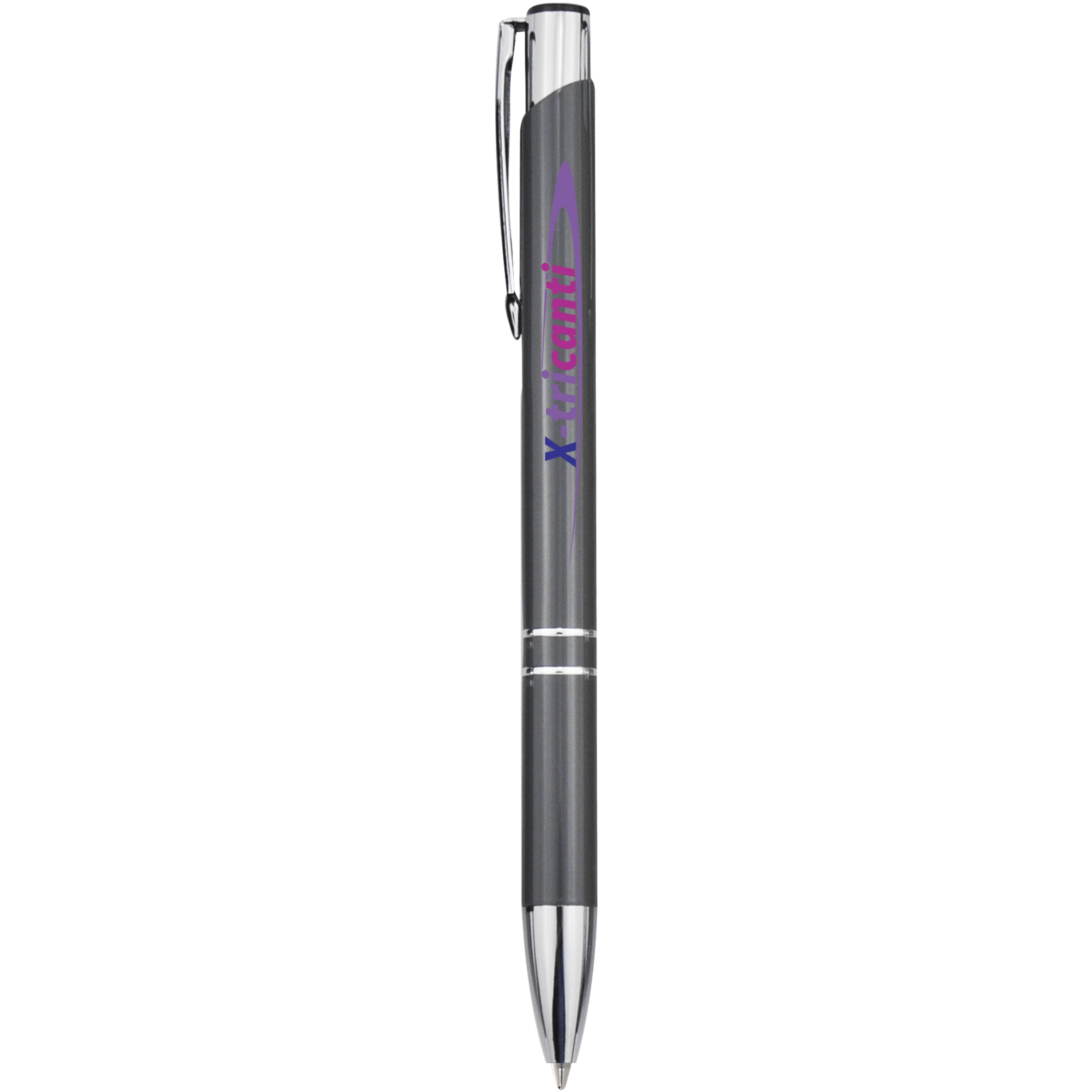 Moneta Click Action Ballpoint Pen in Aluminium