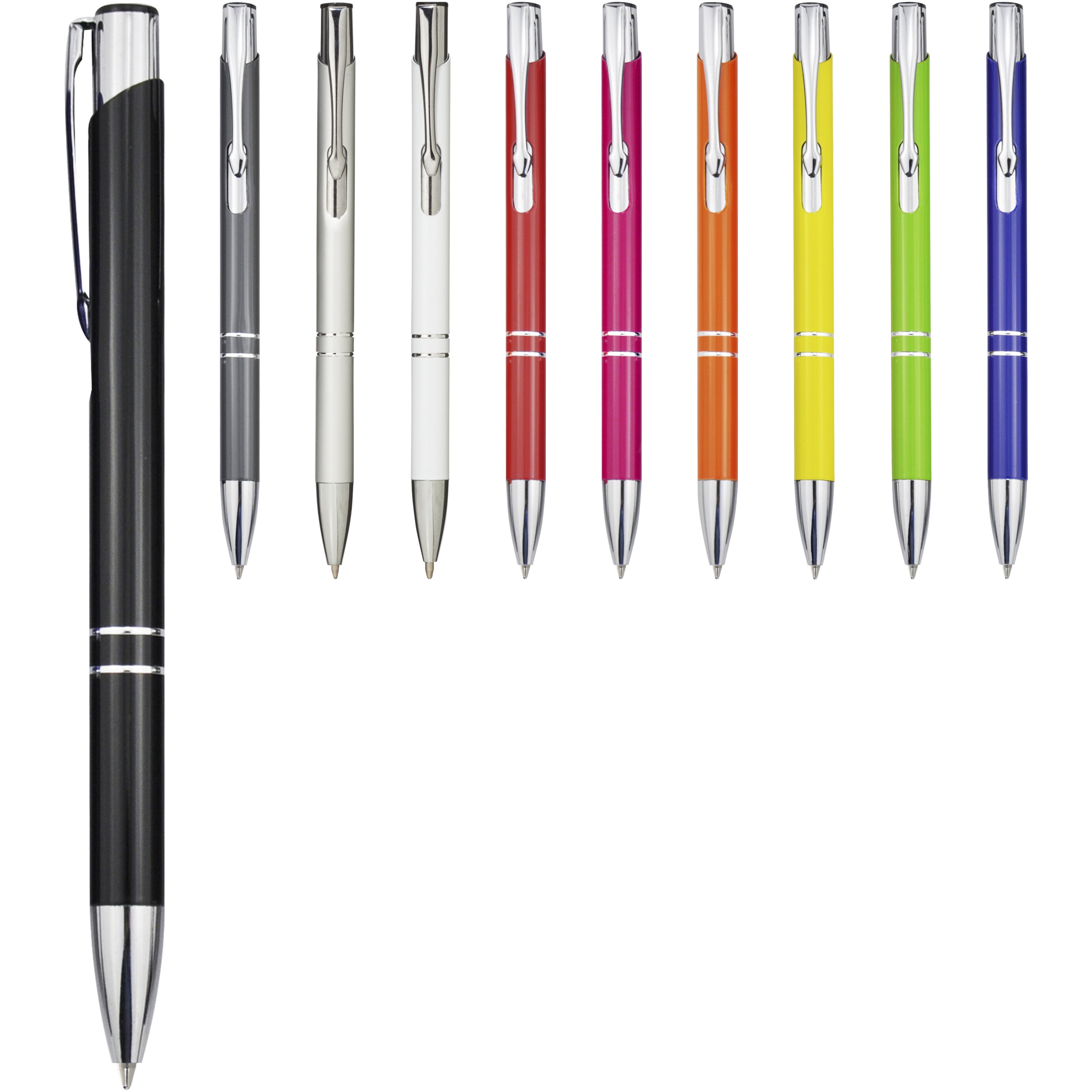 Moneta Click Action Ballpoint Pen in Aluminium