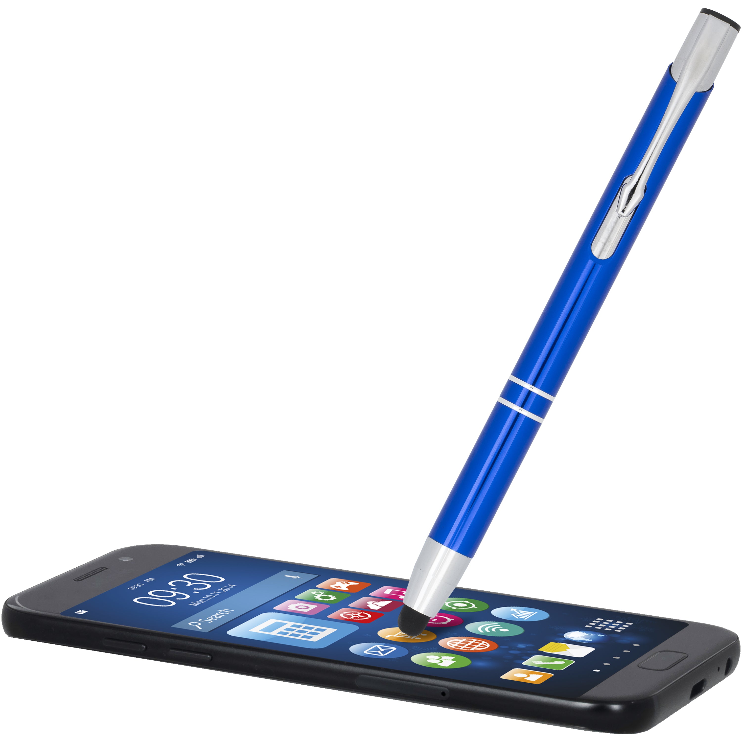 Moneta Anodised Aluminium Click Stylus Ballpoint Pen
