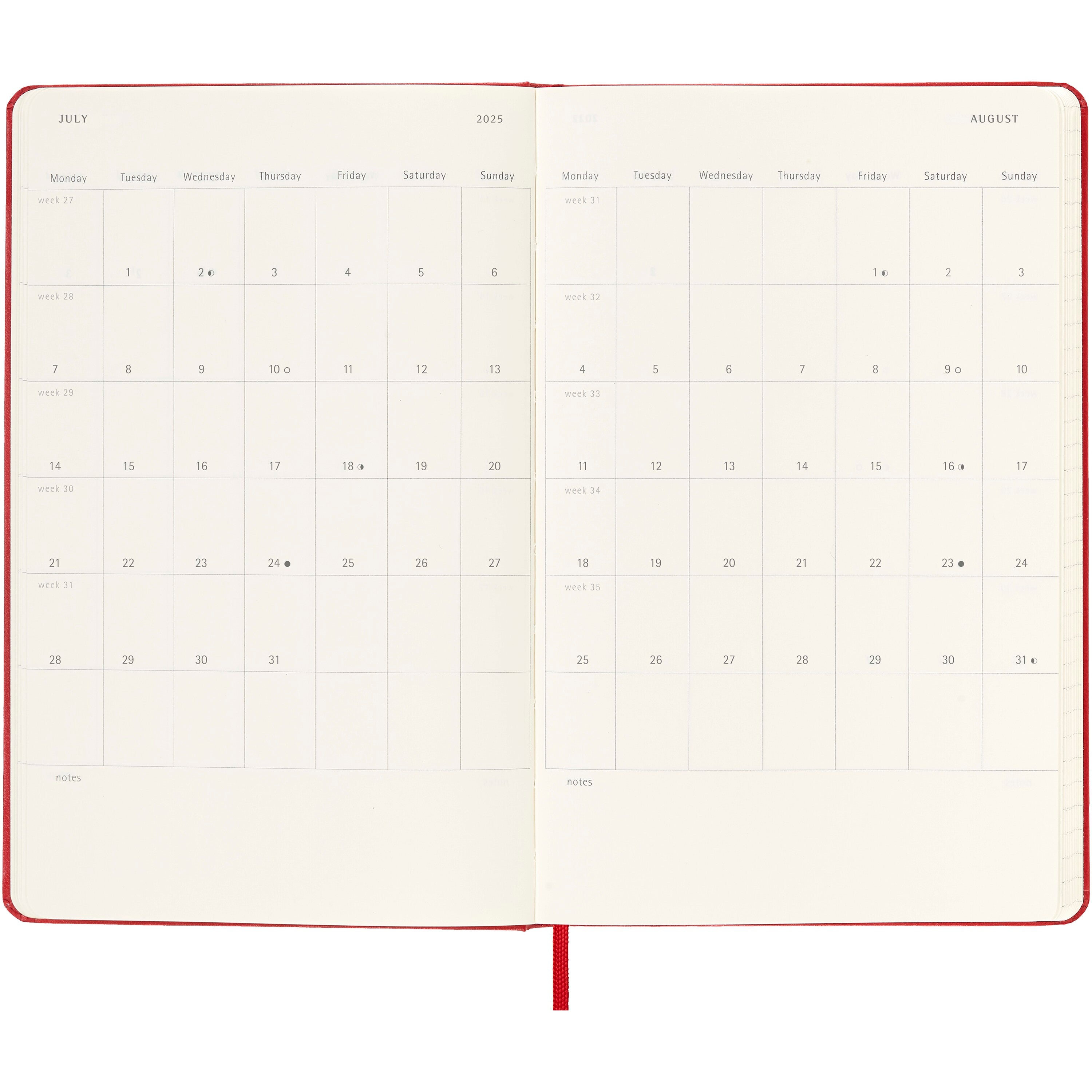 Large Moleskine Hard Cover 12 Month Daily Planner