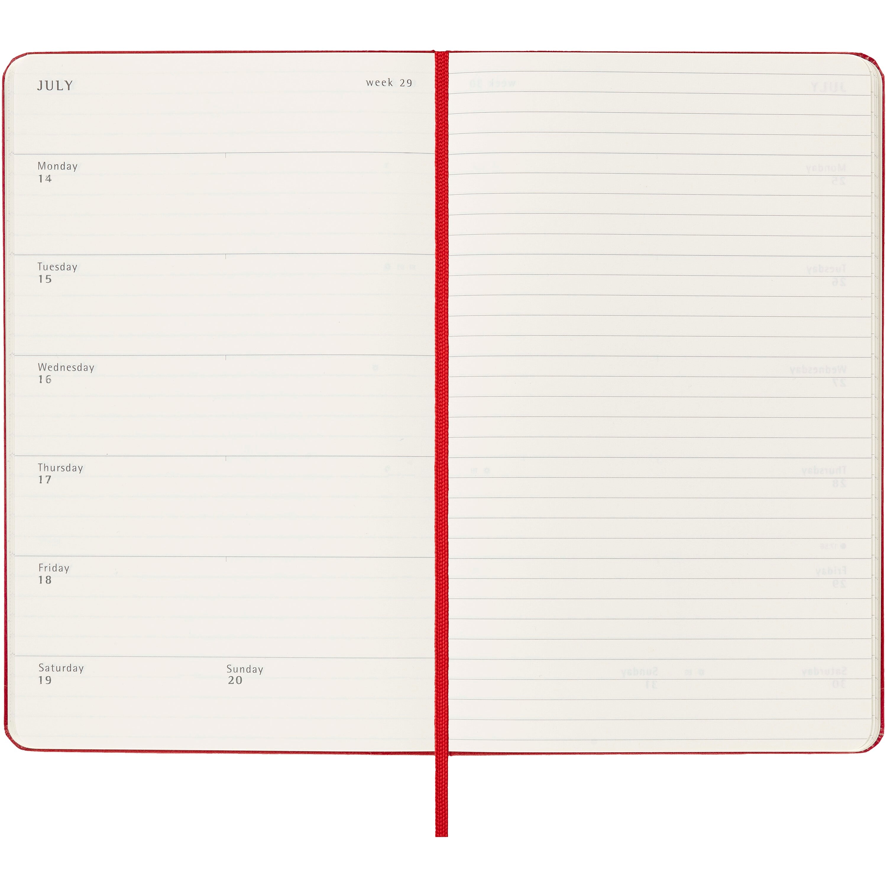 Luxury Large Moleskine Hard Weekly Planner