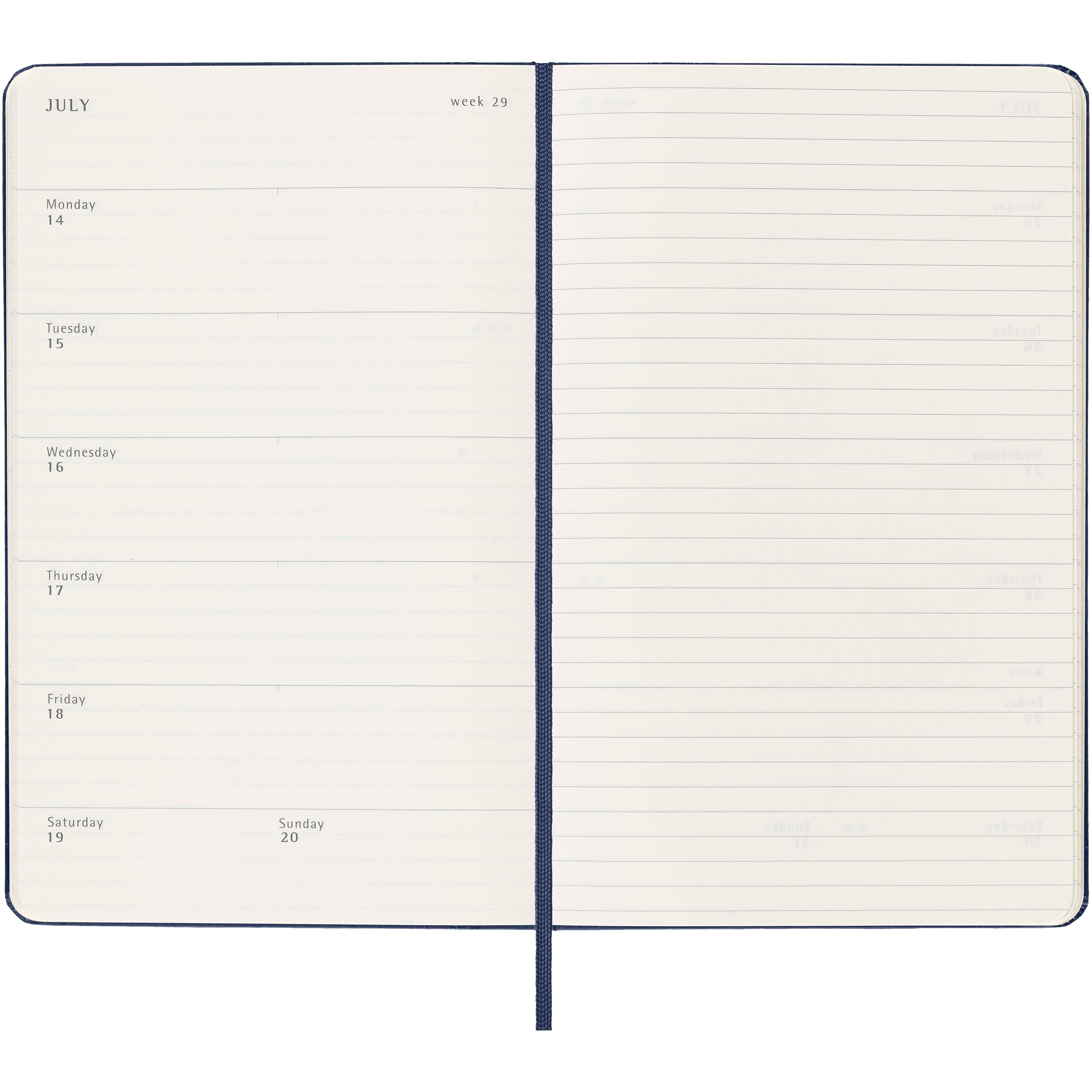 Luxury Large Moleskine Hard Weekly Planner