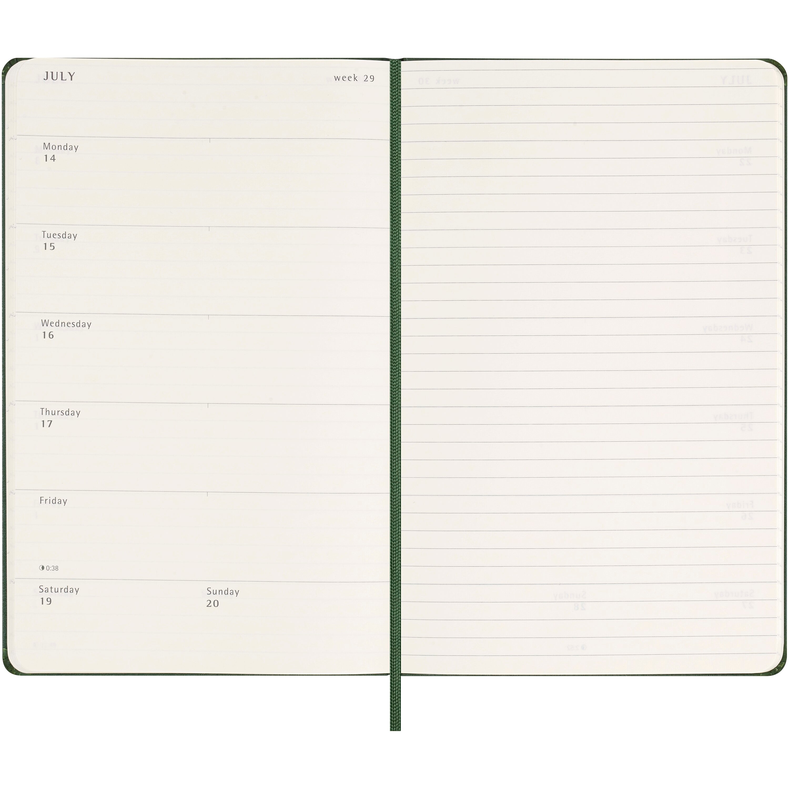 Luxury Large Moleskine Hard Weekly Planner