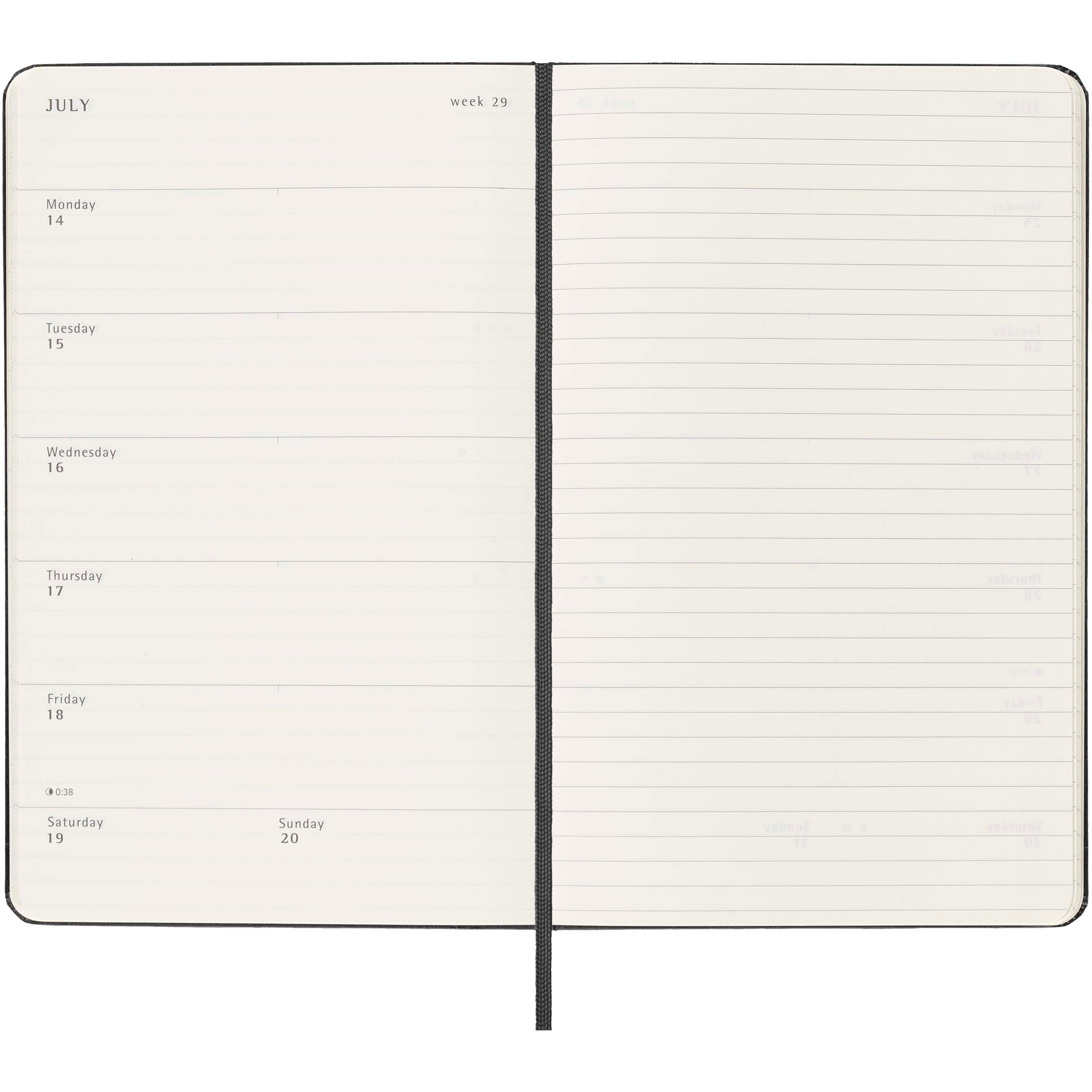 Luxury Large Moleskine Hard Weekly Planner