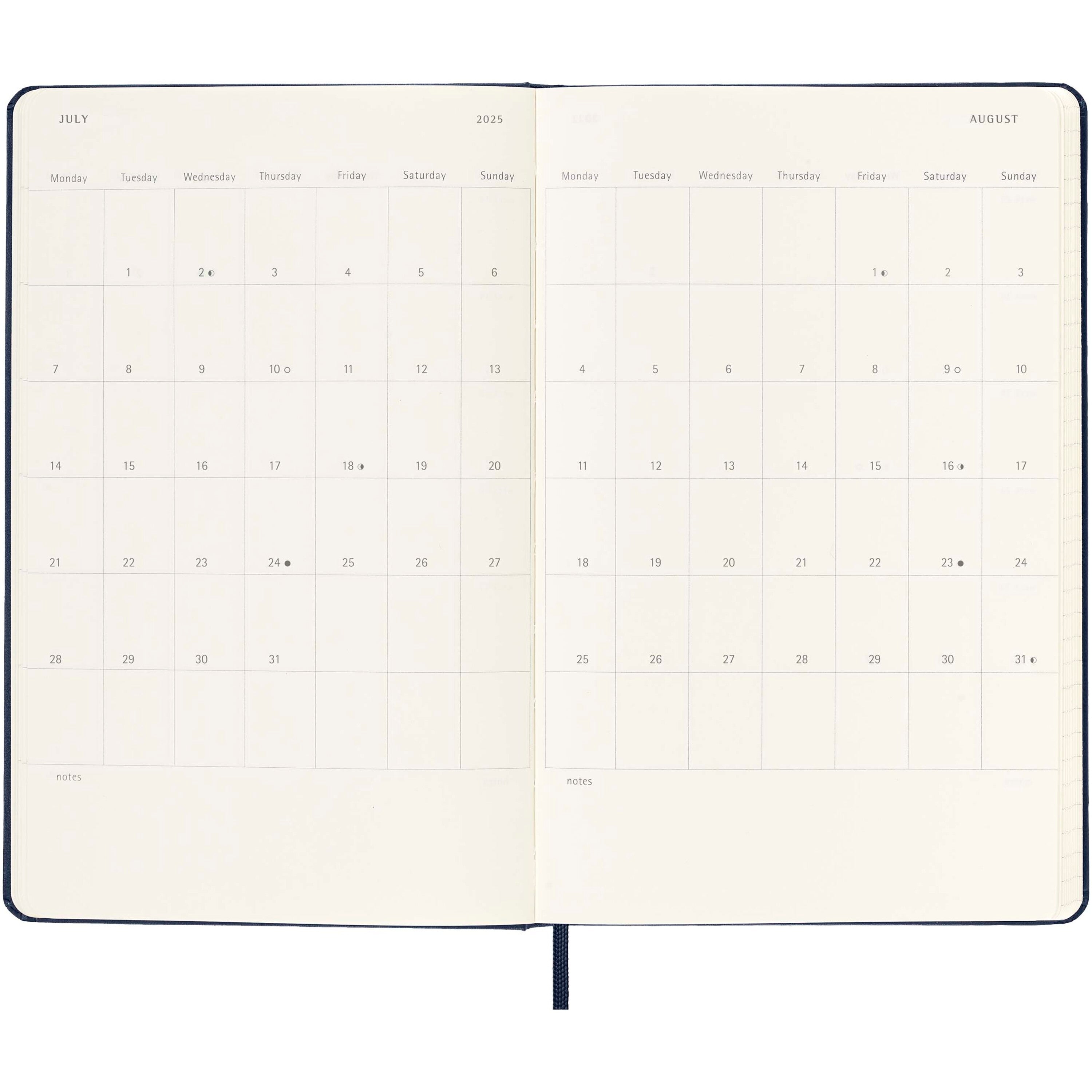 Luxury Large Moleskine Hard Weekly Planner
