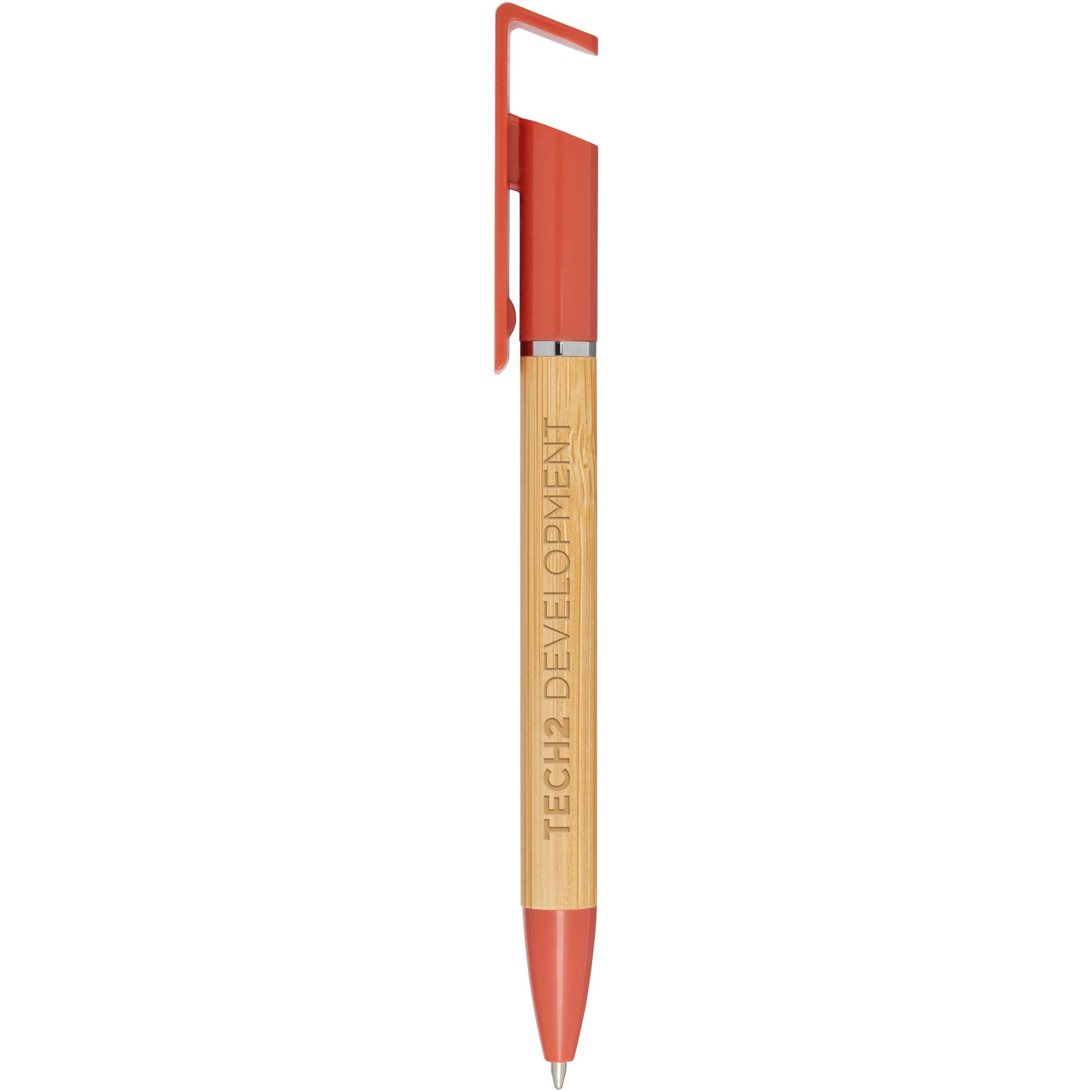 Bamboo Phone Holder Ballpoint Pen