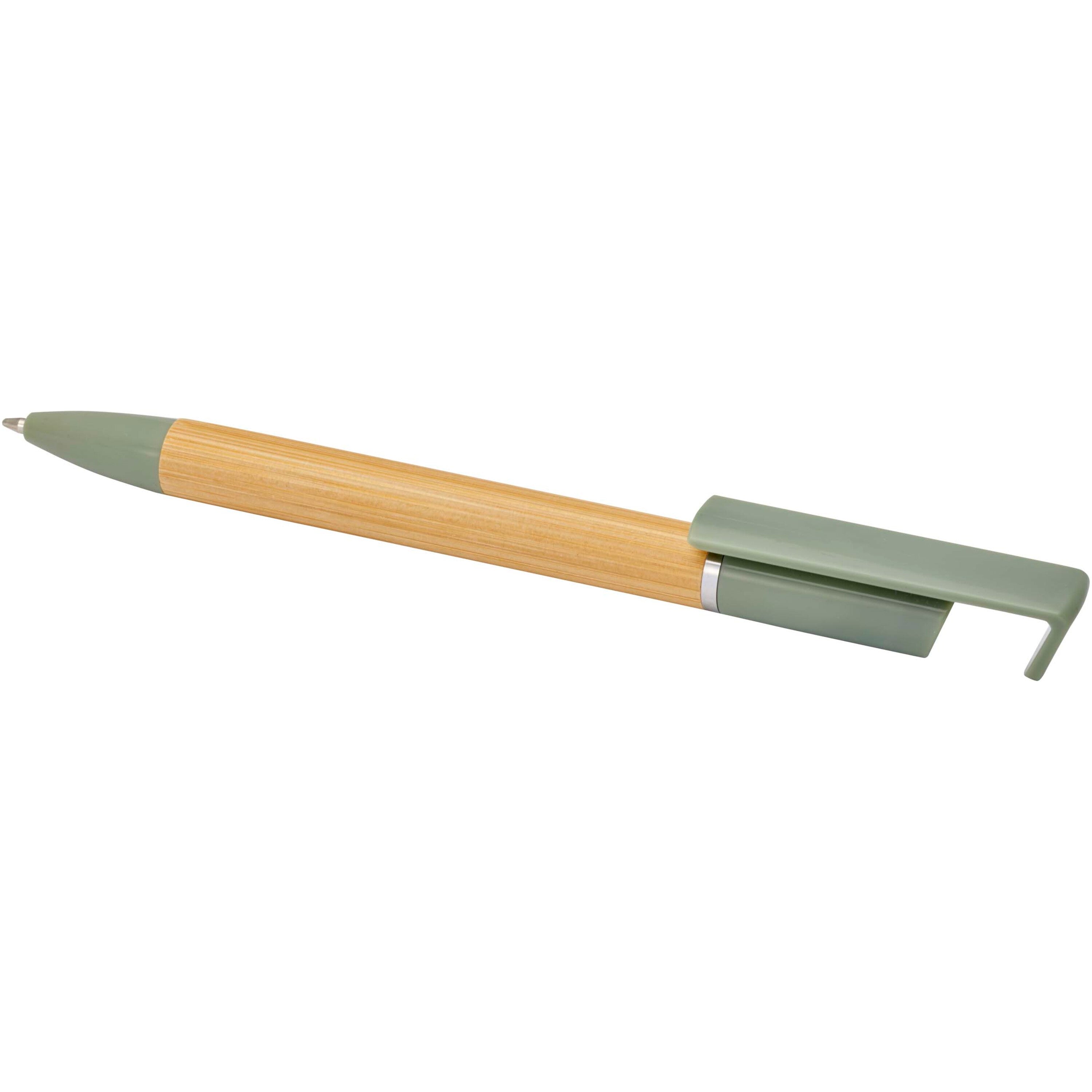 Bamboo Phone Holder Ballpoint Pen
