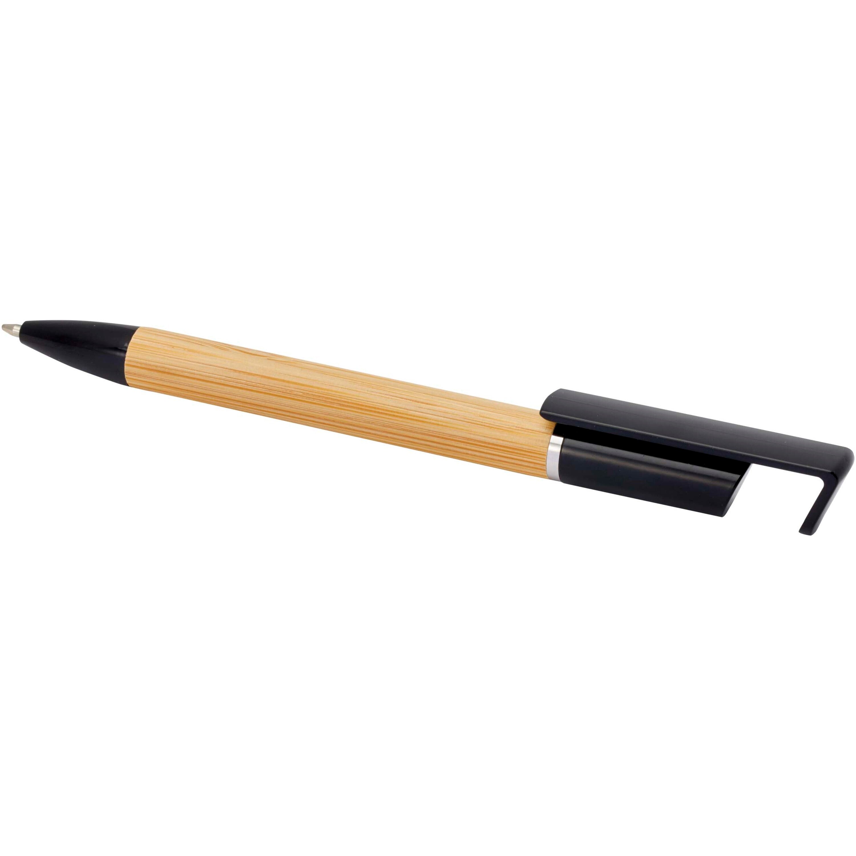 Bamboo Phone Holder Ballpoint Pen