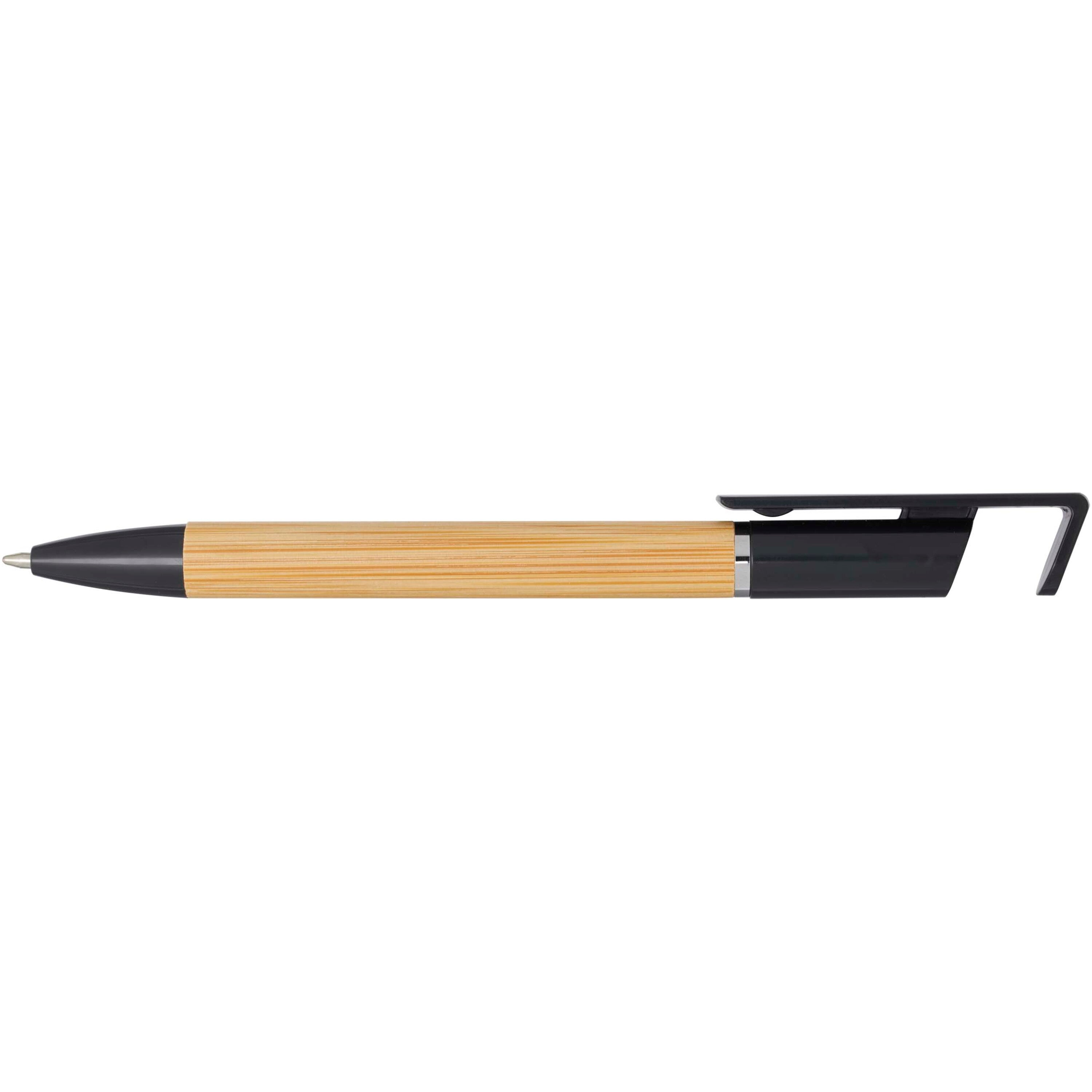 Bamboo Phone Holder Ballpoint Pen