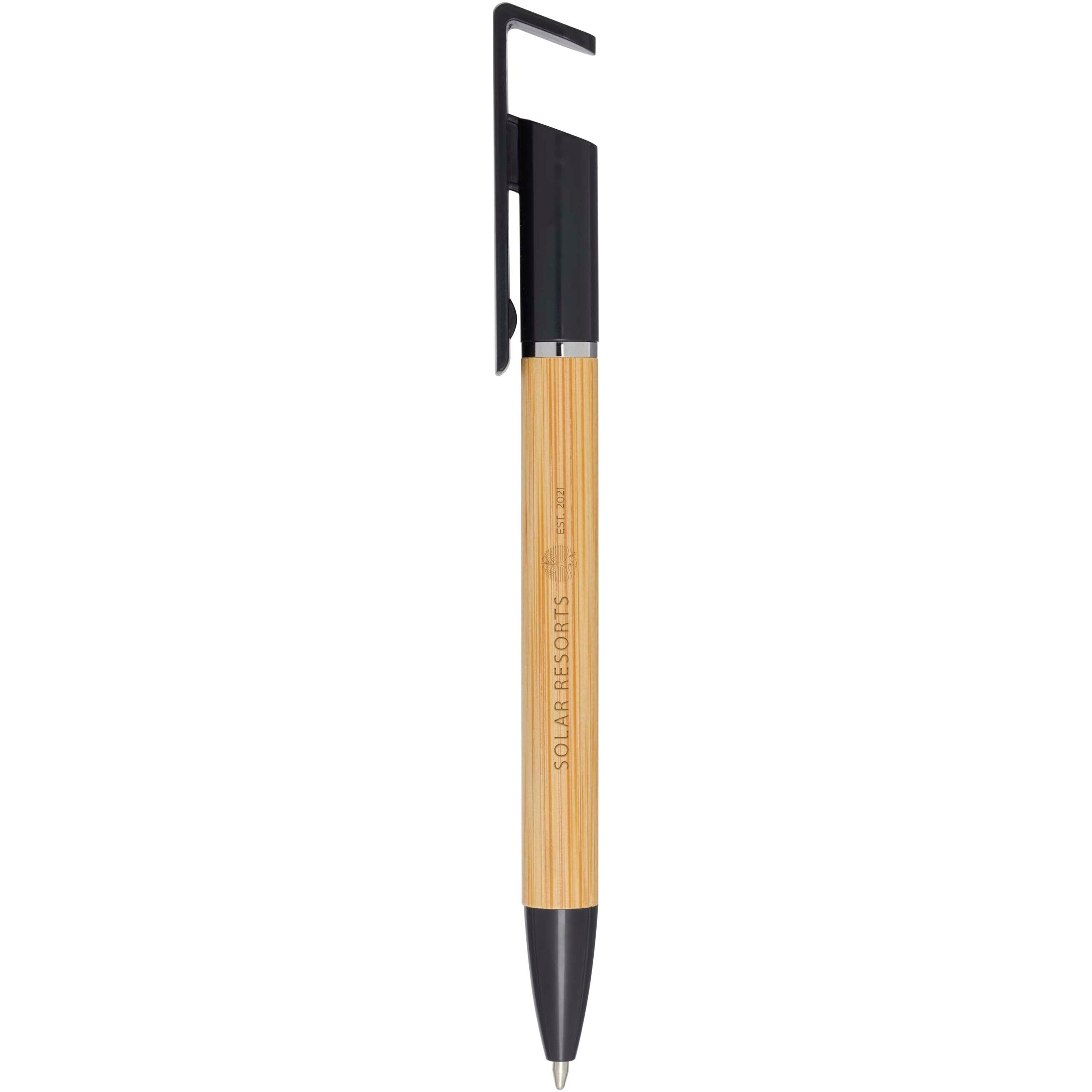 Bamboo Phone Holder Ballpoint Pen