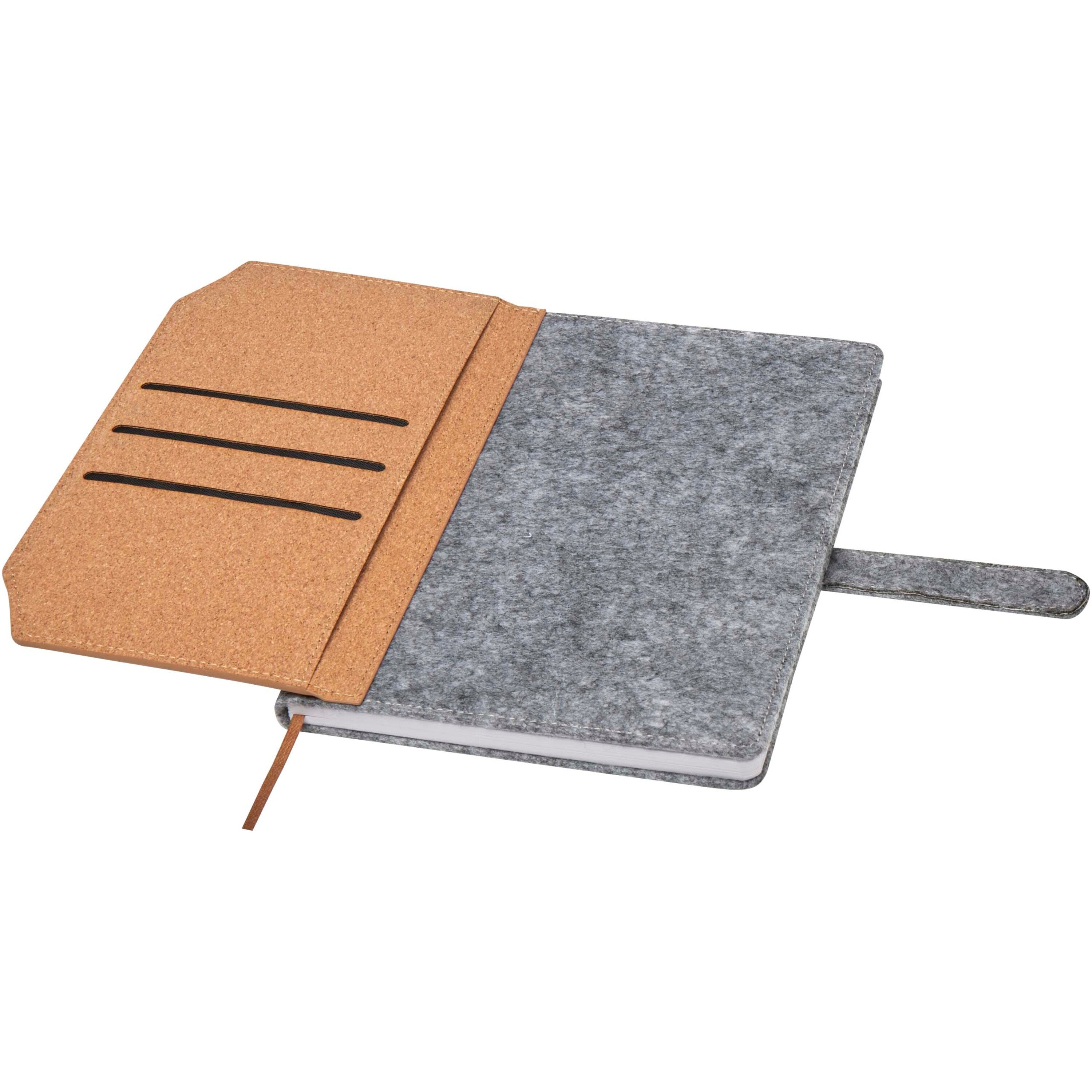 Viviana A5 Recycled Felt and Cork Notebook