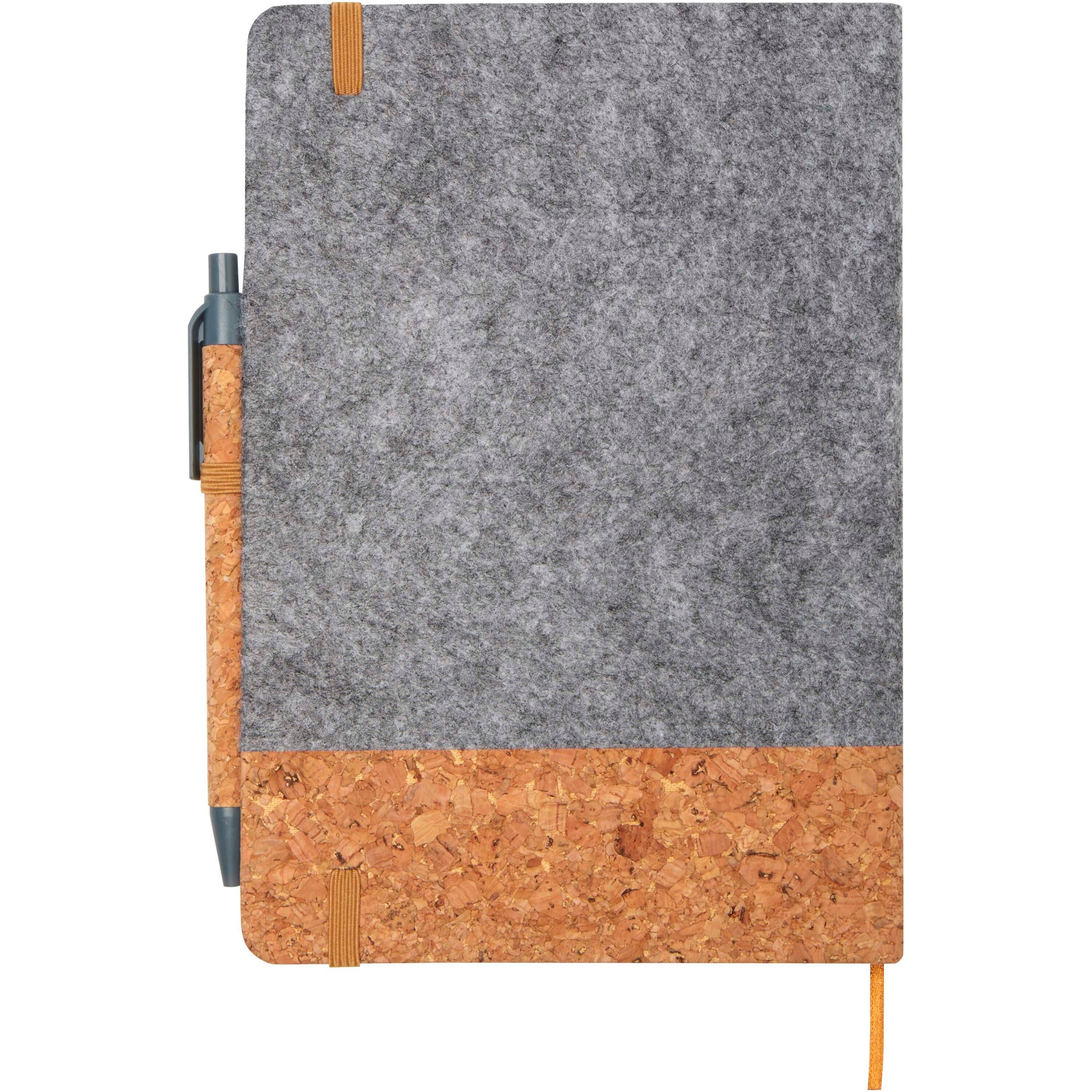 Cork and Recycled Felt A5 Hard Cover Notebook