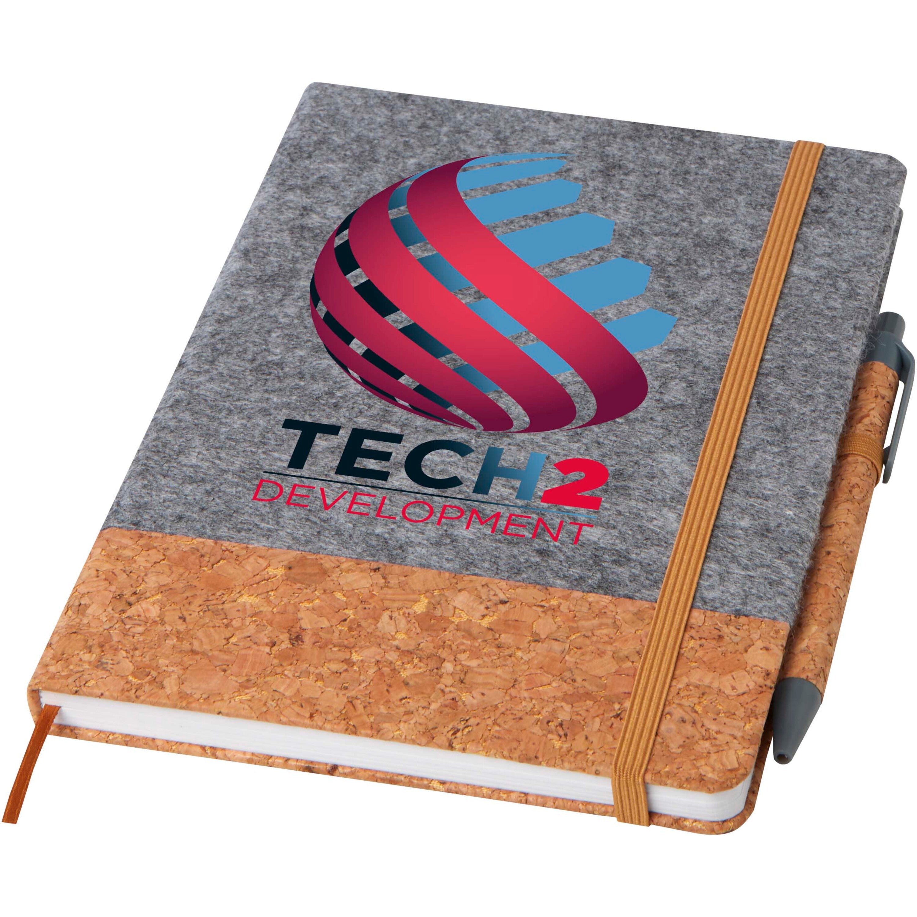 Cork and Recycled Felt A5 Hard Cover Notebook
