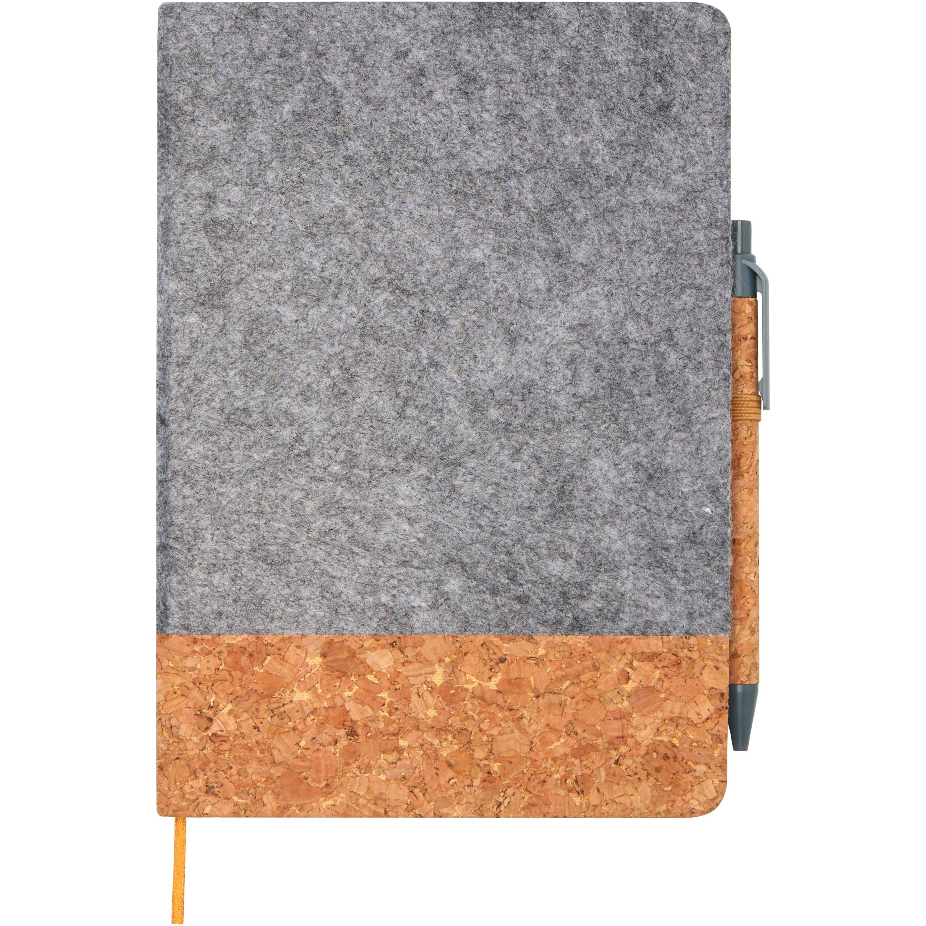 Cork and Recycled Felt A5 Hard Cover Notebook