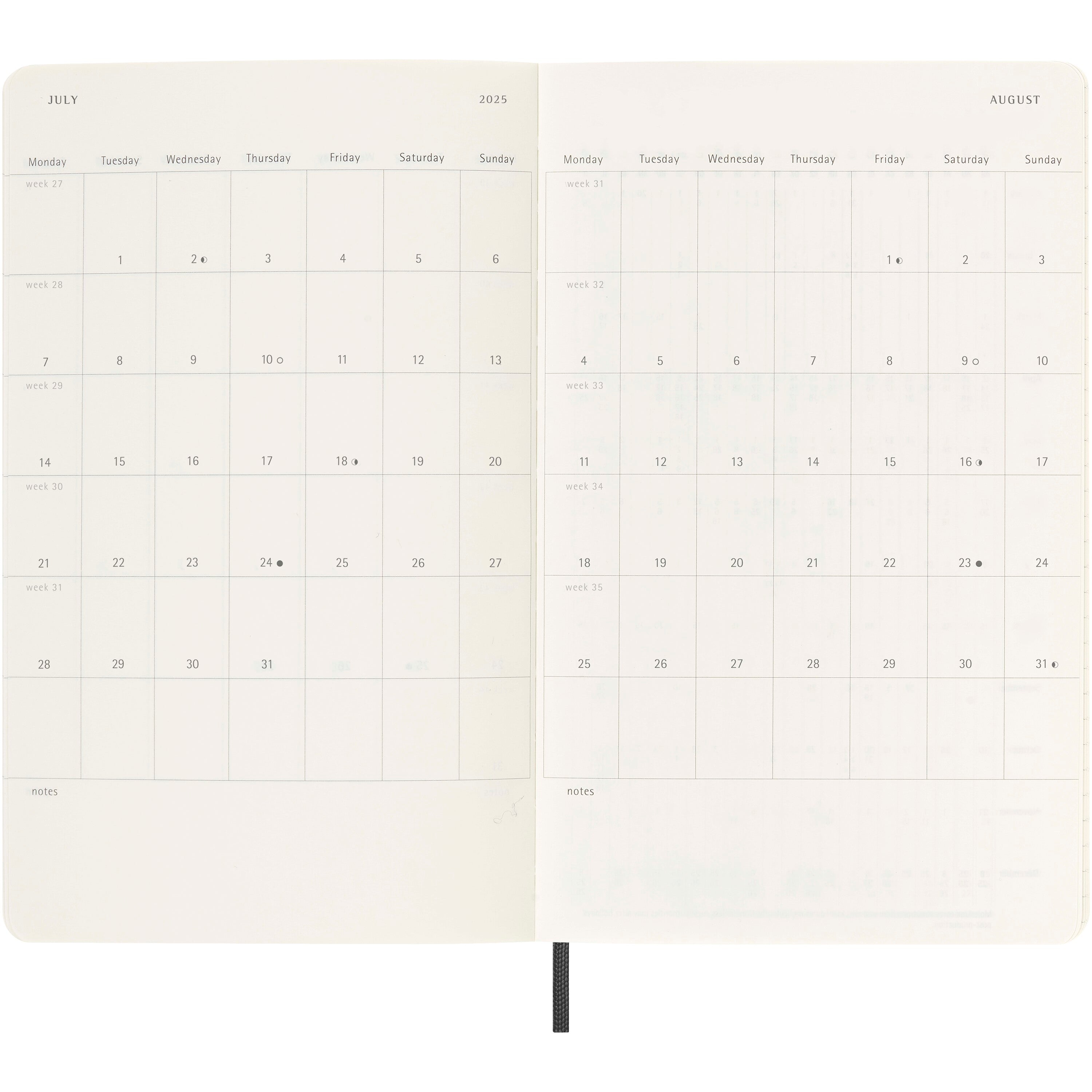 Moleskine Soft Cover Daily Planner with Elastic Closure