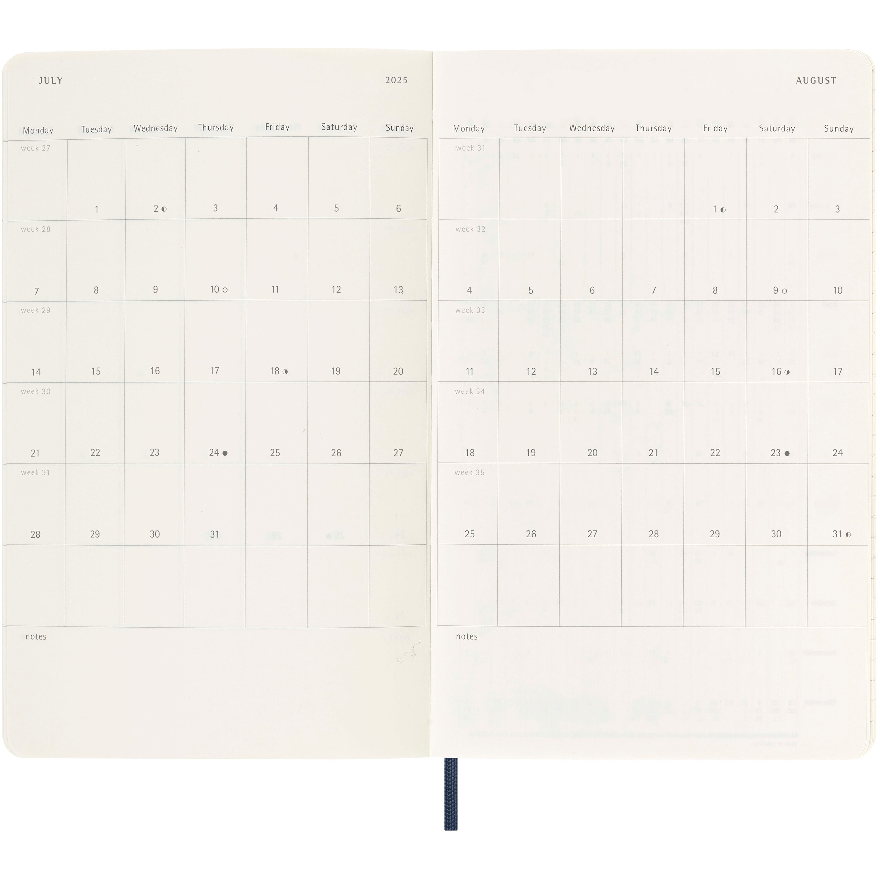 Moleskine Soft Weekly Planner with Acid Free Paper
