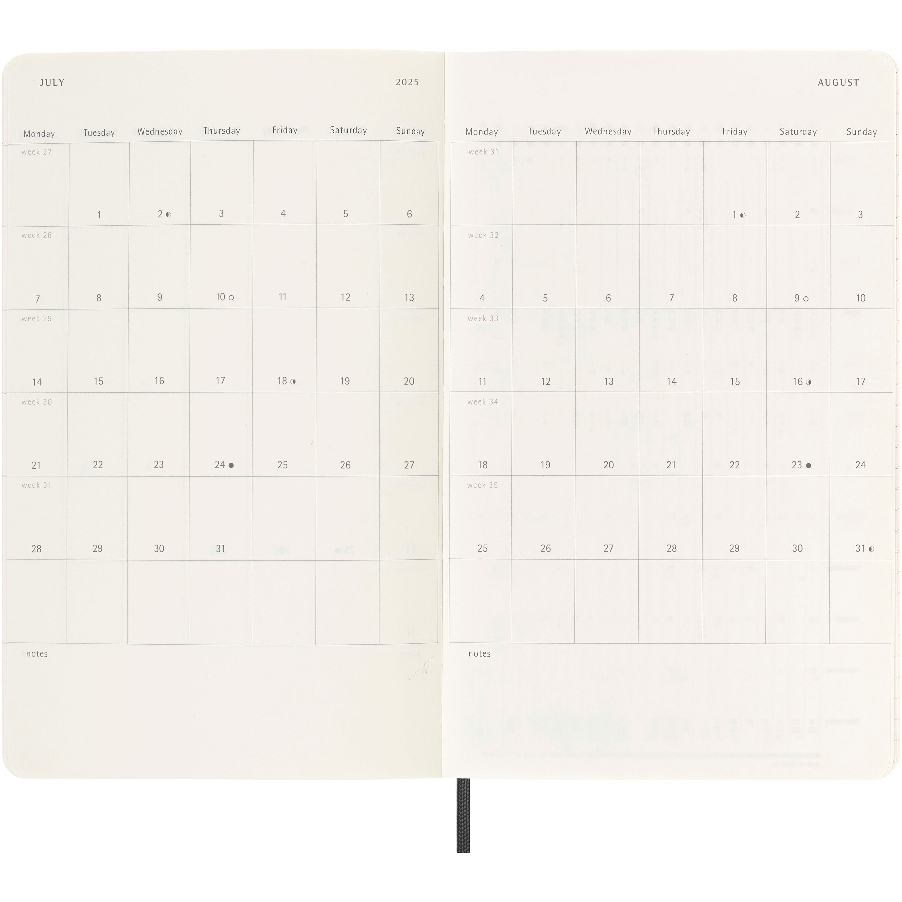 Moleskine Soft Weekly Planner with Acid Free Paper