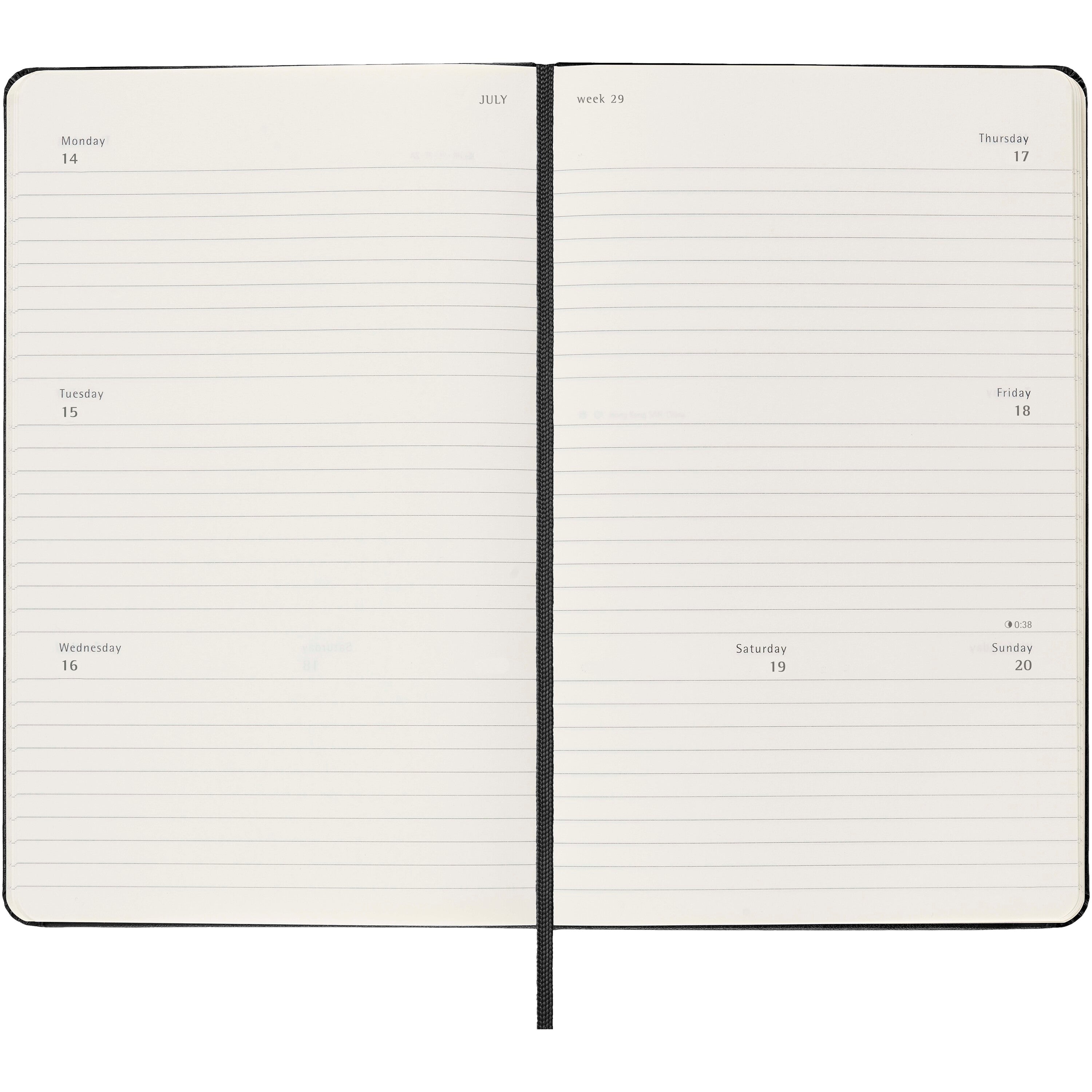 Moleskine Horizontal Hard Cover Weekly Planner