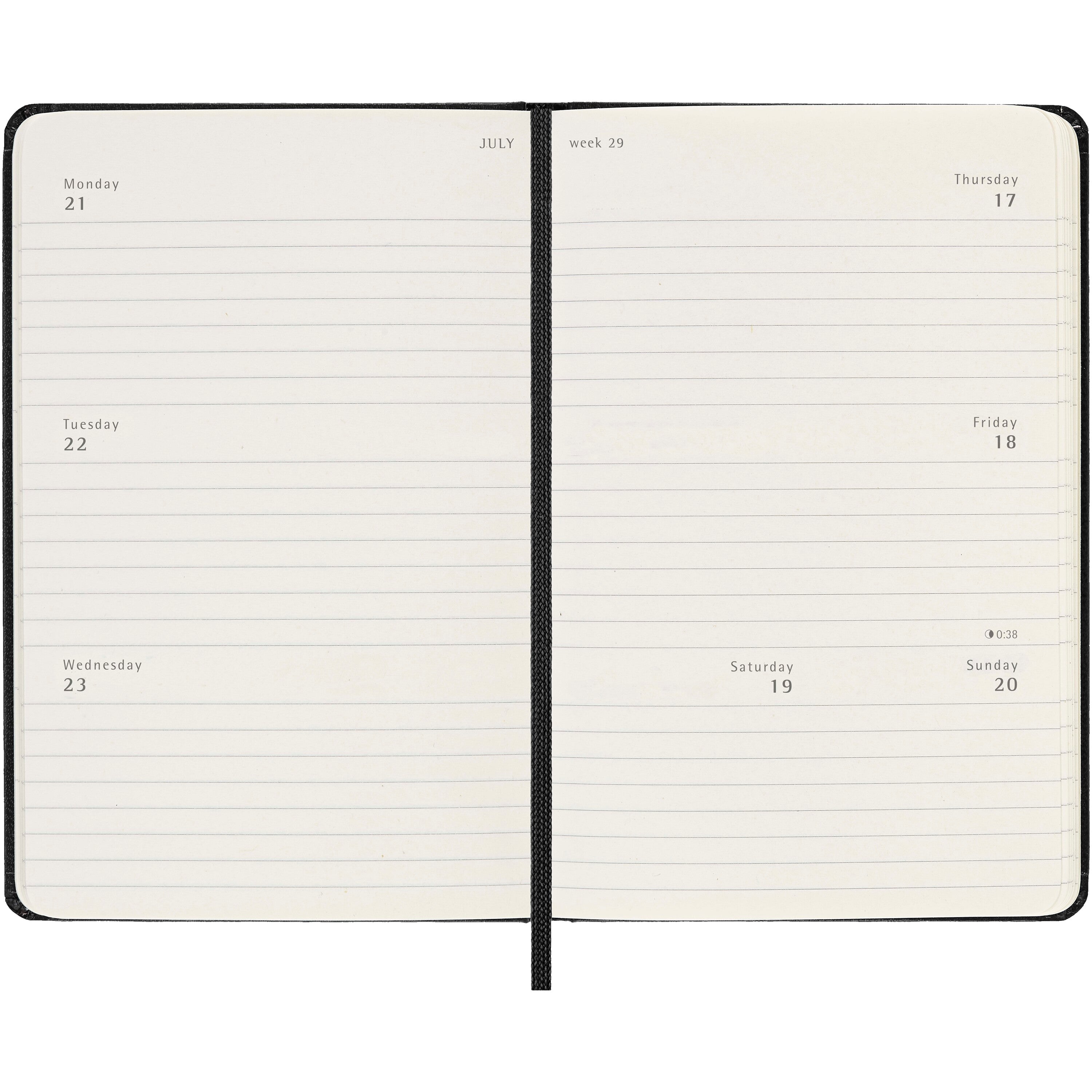 Luxury Horizontal Hard Cover Weekly Planner